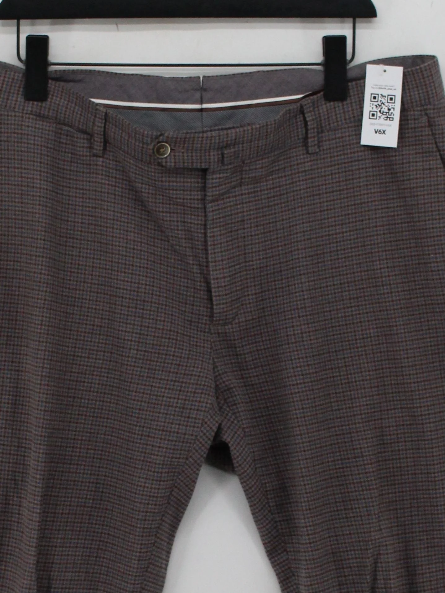 Hackett Men's Trousers L Multi Checkered Cotton with Elastane Straight Chino - Image 3