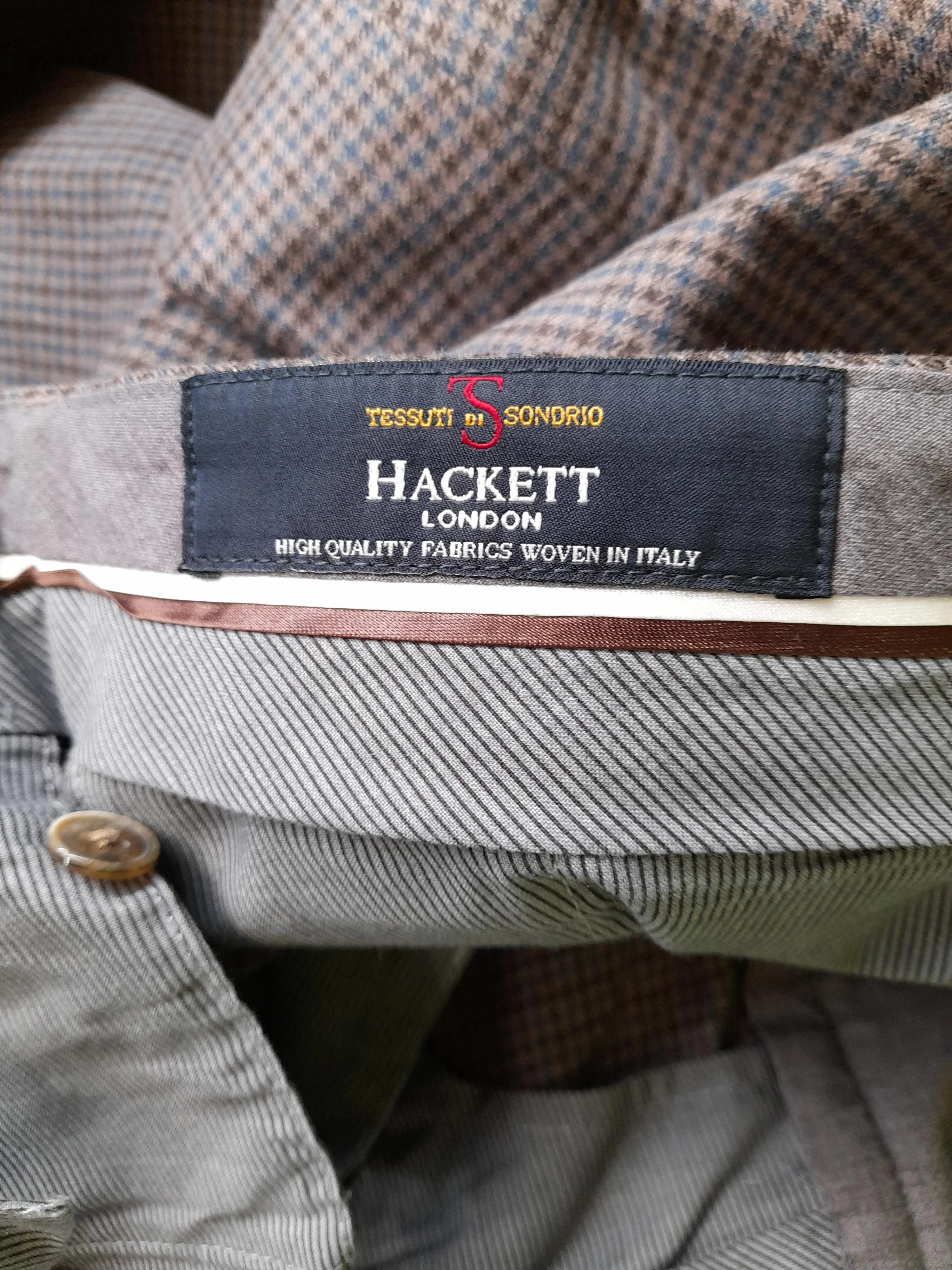 Hackett Men's Trousers L Multi Checkered Cotton with Elastane Straight Chino - Image 5