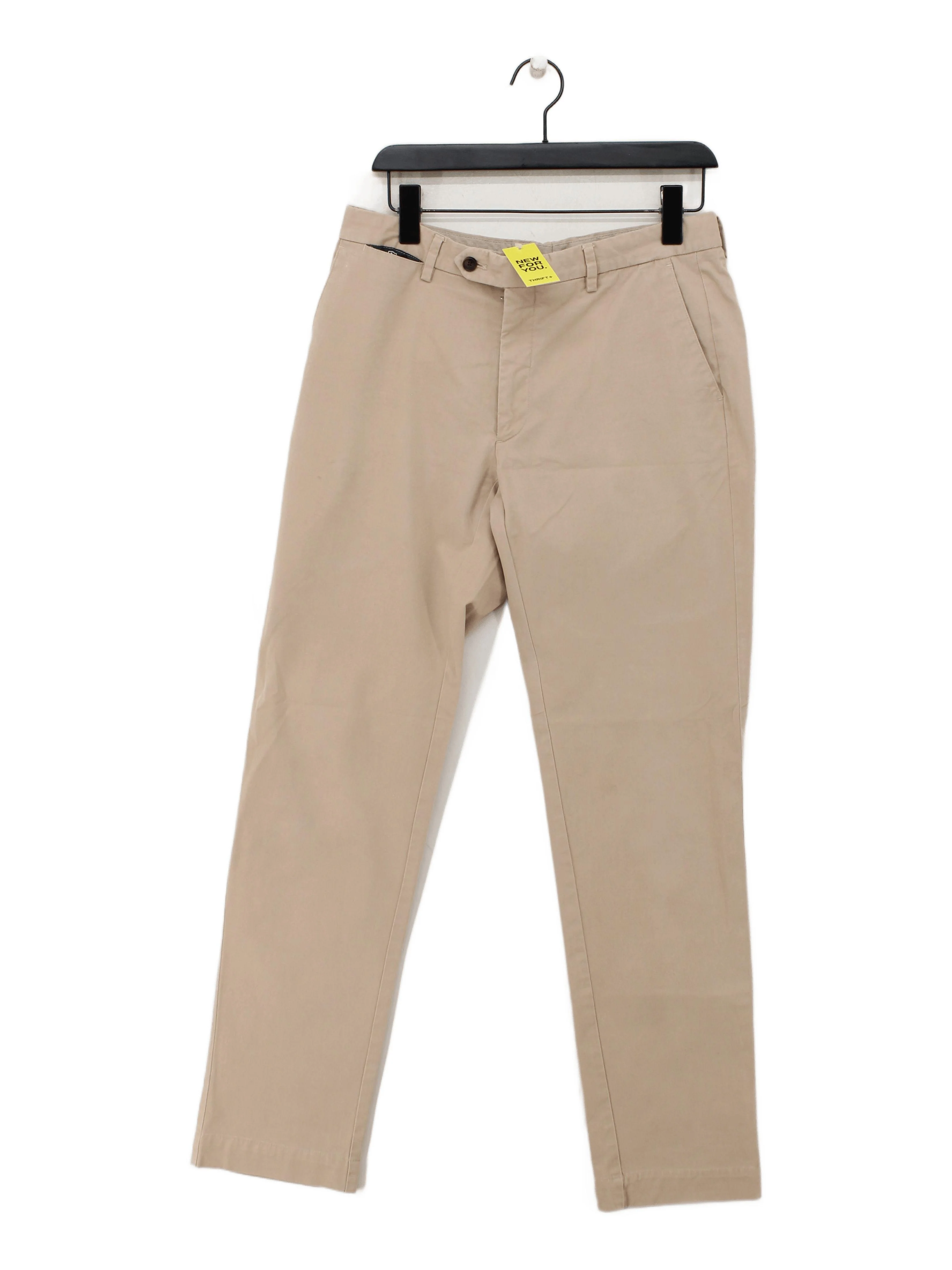 Hackett Men's Trousers M Tan Cotton with Elastane Straight Chino