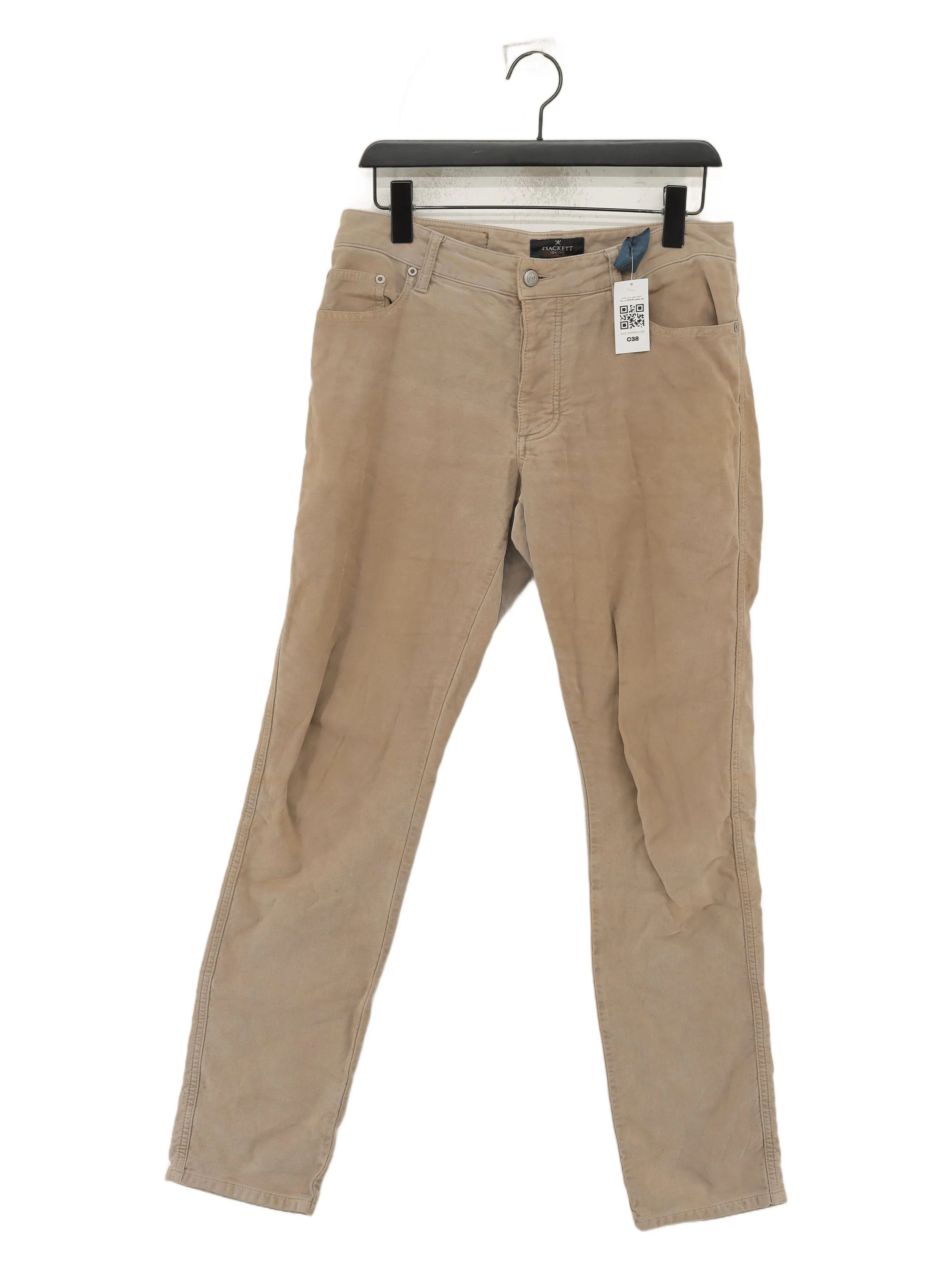 Hackett Men's Trousers W 30 in Tan Cotton with Elastane Straight Chino