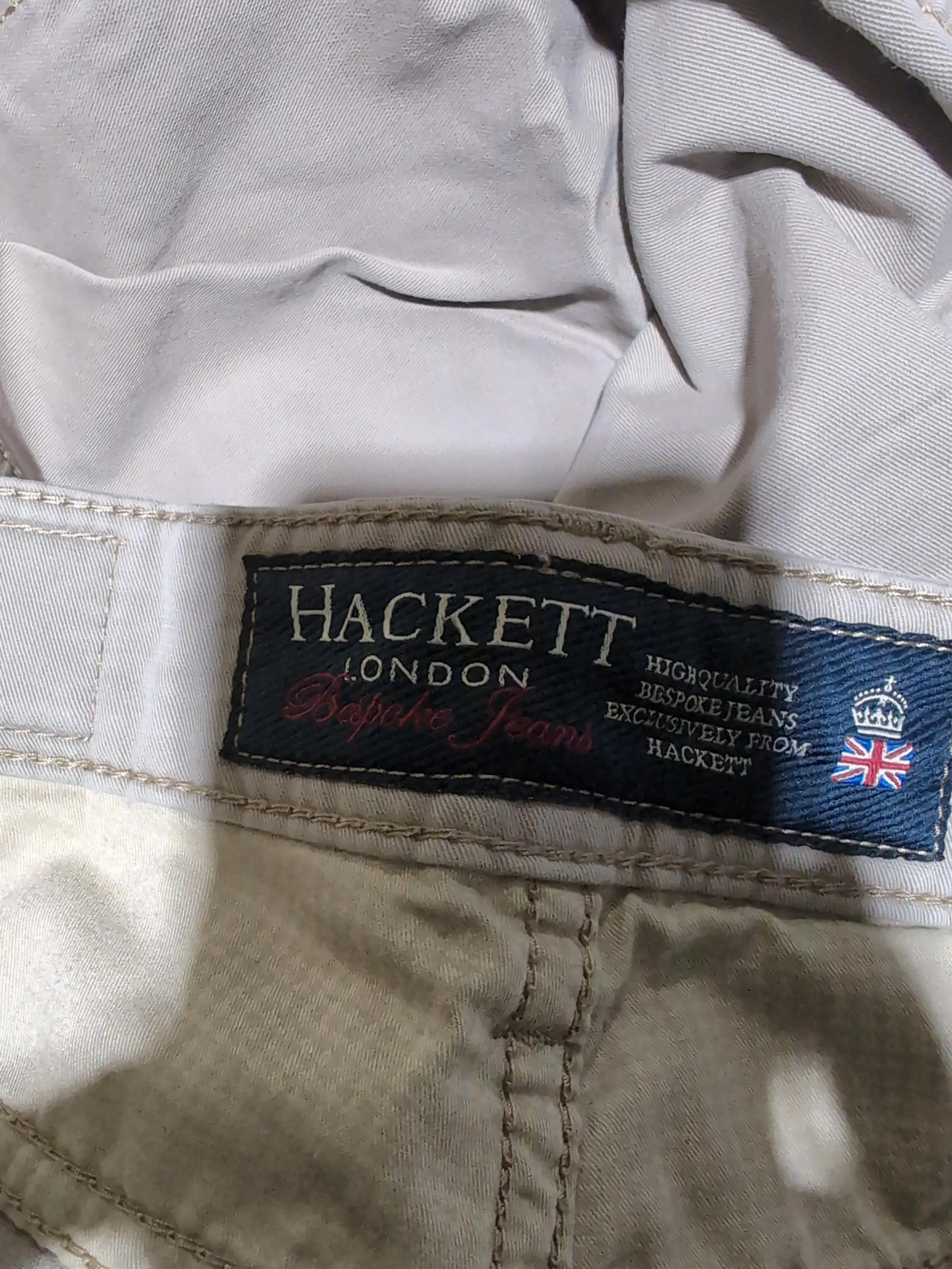 Hackett Men's Trousers W 32 in Tan Cotton with Elastane Straight Chino - Image 6