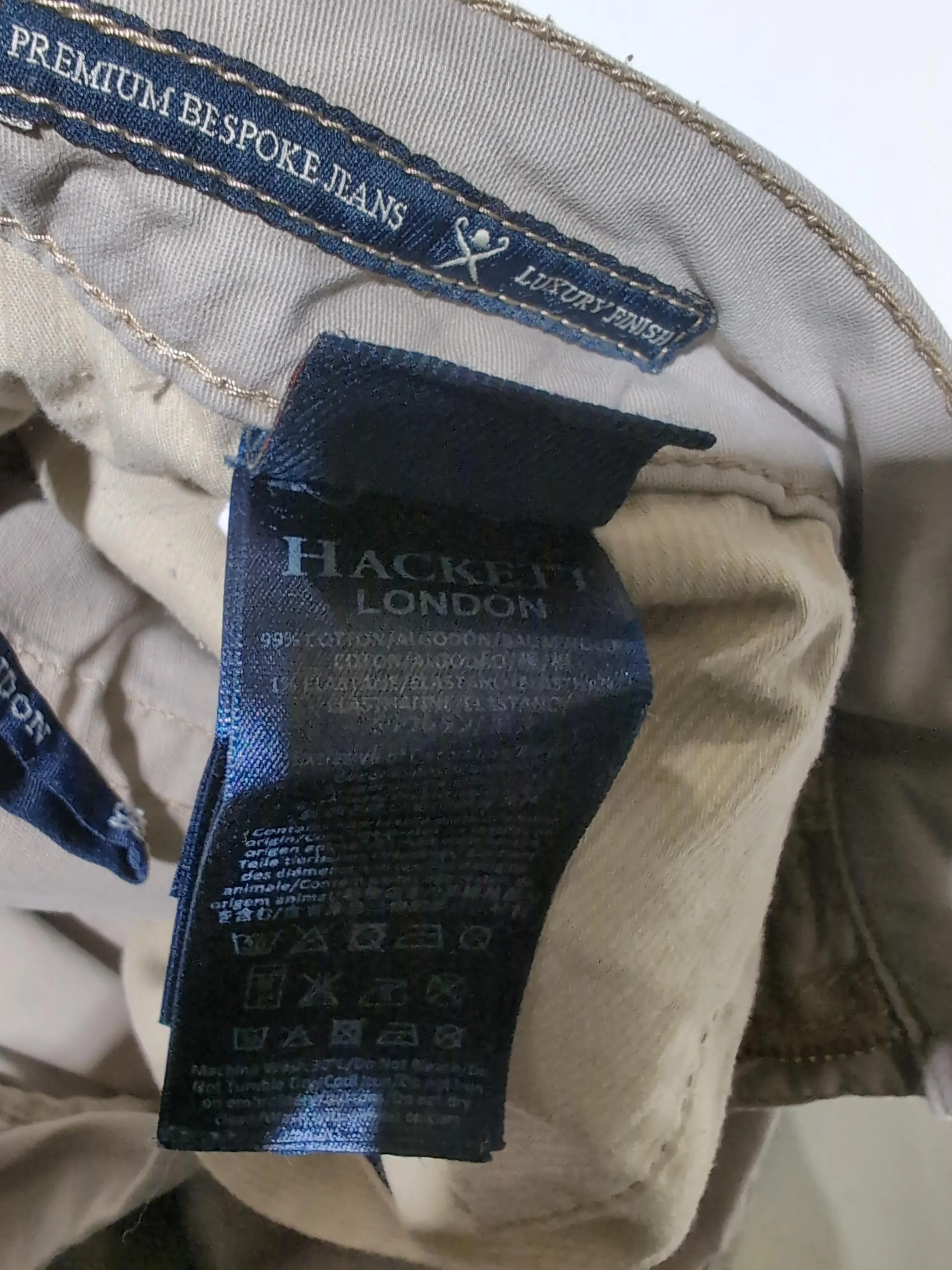 Hackett Men's Trousers W 32 in Tan Cotton with Elastane Straight Chino - Image 7