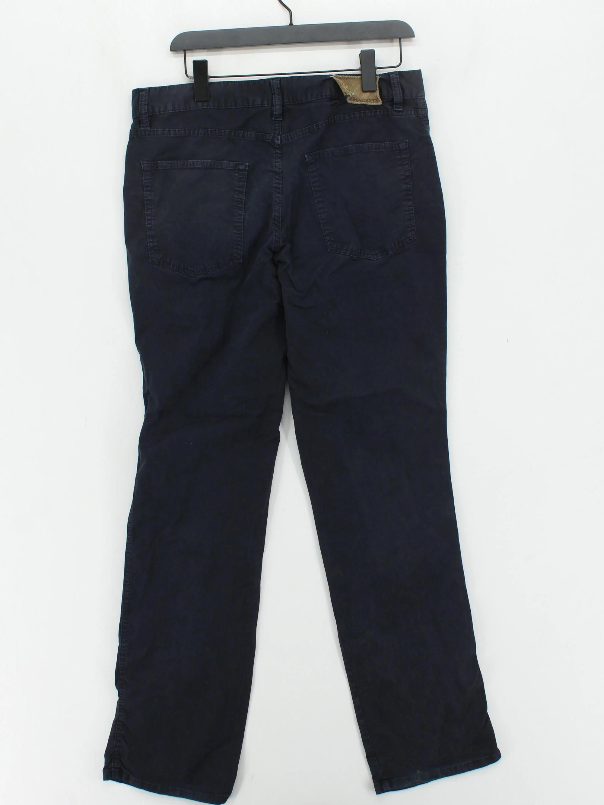 Hackett Men's Trousers W 36 in Blue Cotton with Elastane Straight Chino - Image 2