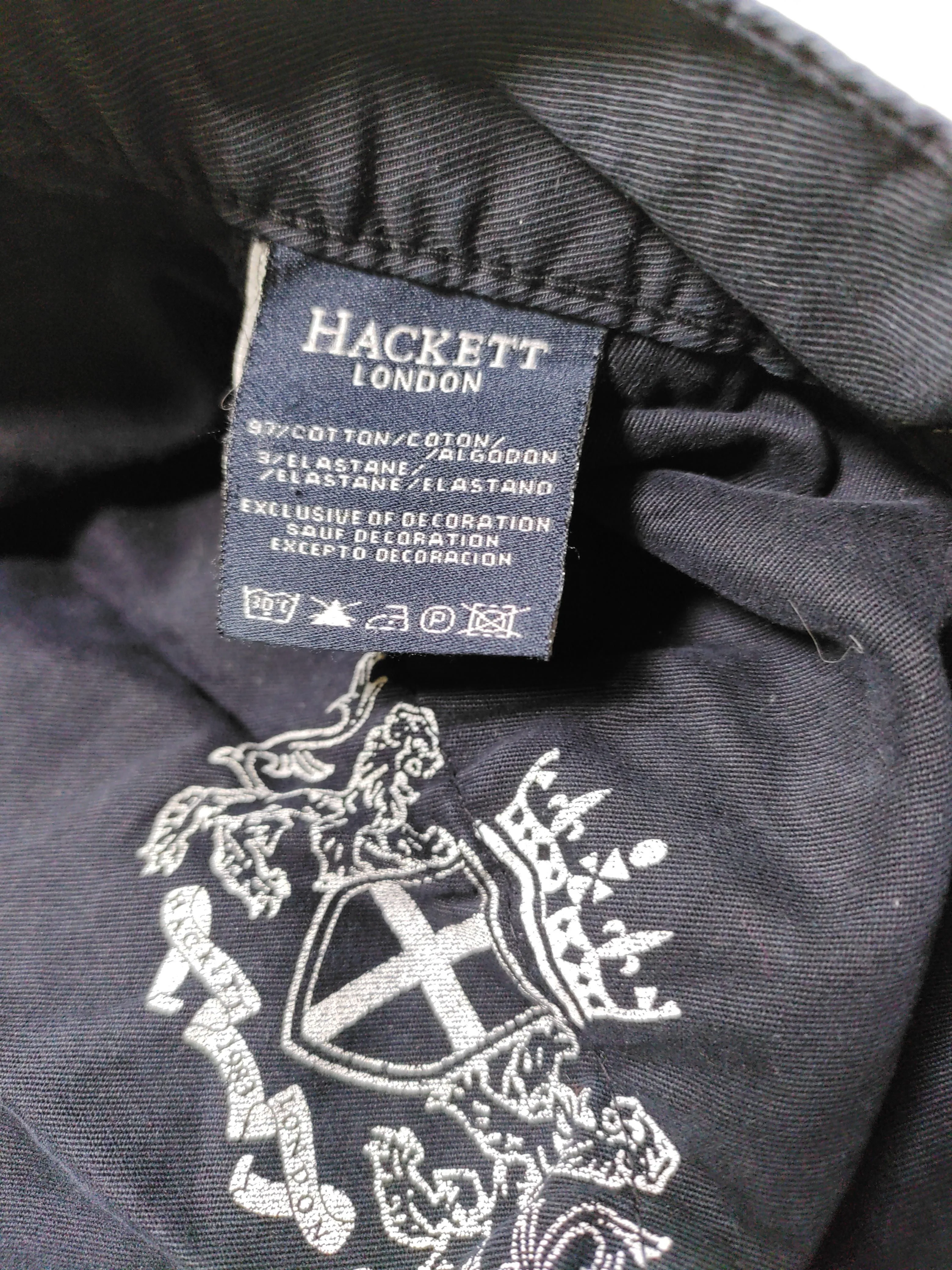 Hackett Men's Trousers W 36 in Blue Cotton with Elastane Straight Chino - Image 5