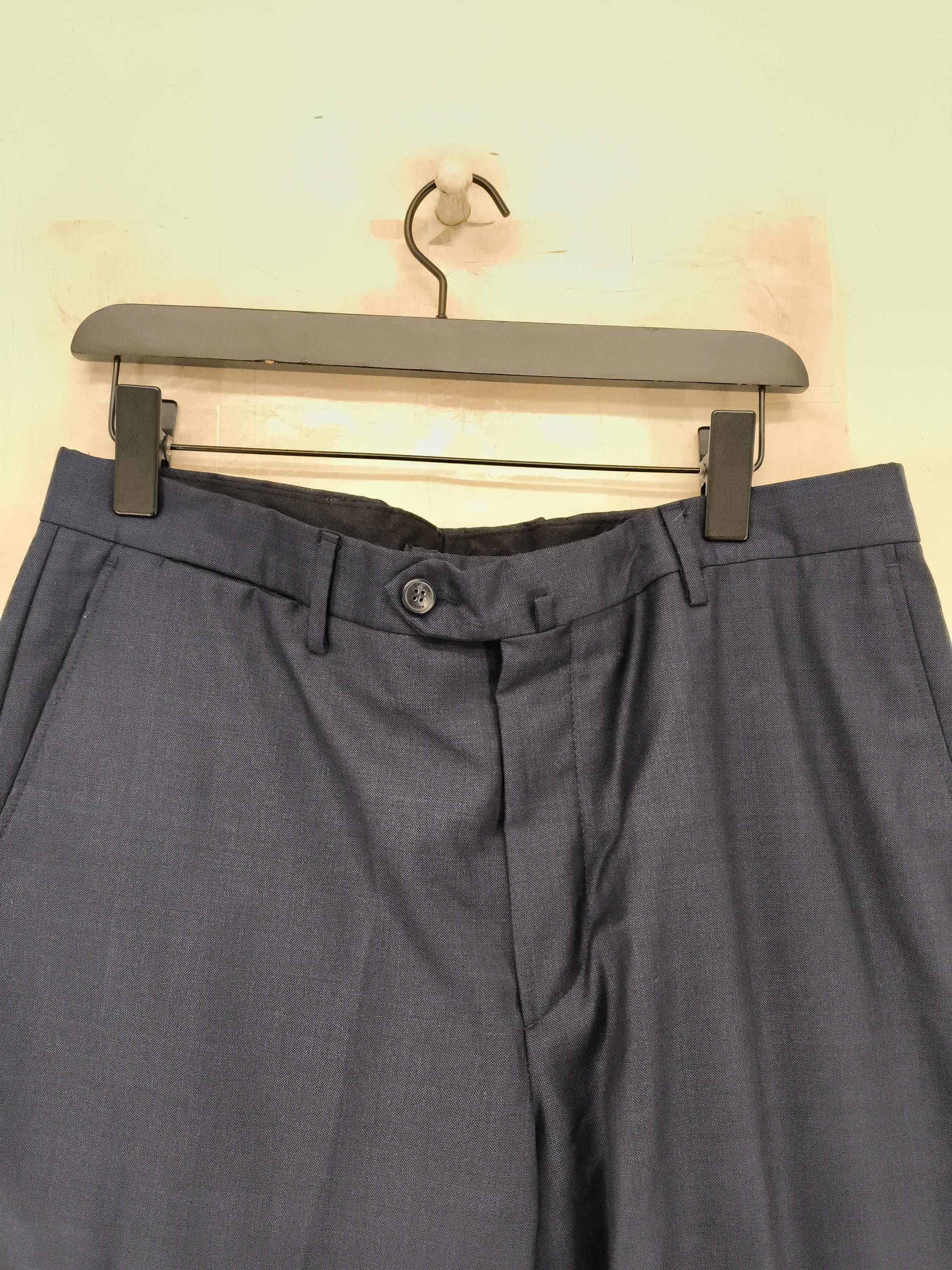 Hackett Men's Two Piece Suit Chest: 40 in; Waist: 34 in Blue 100% Wool 2 Piece - Image 5