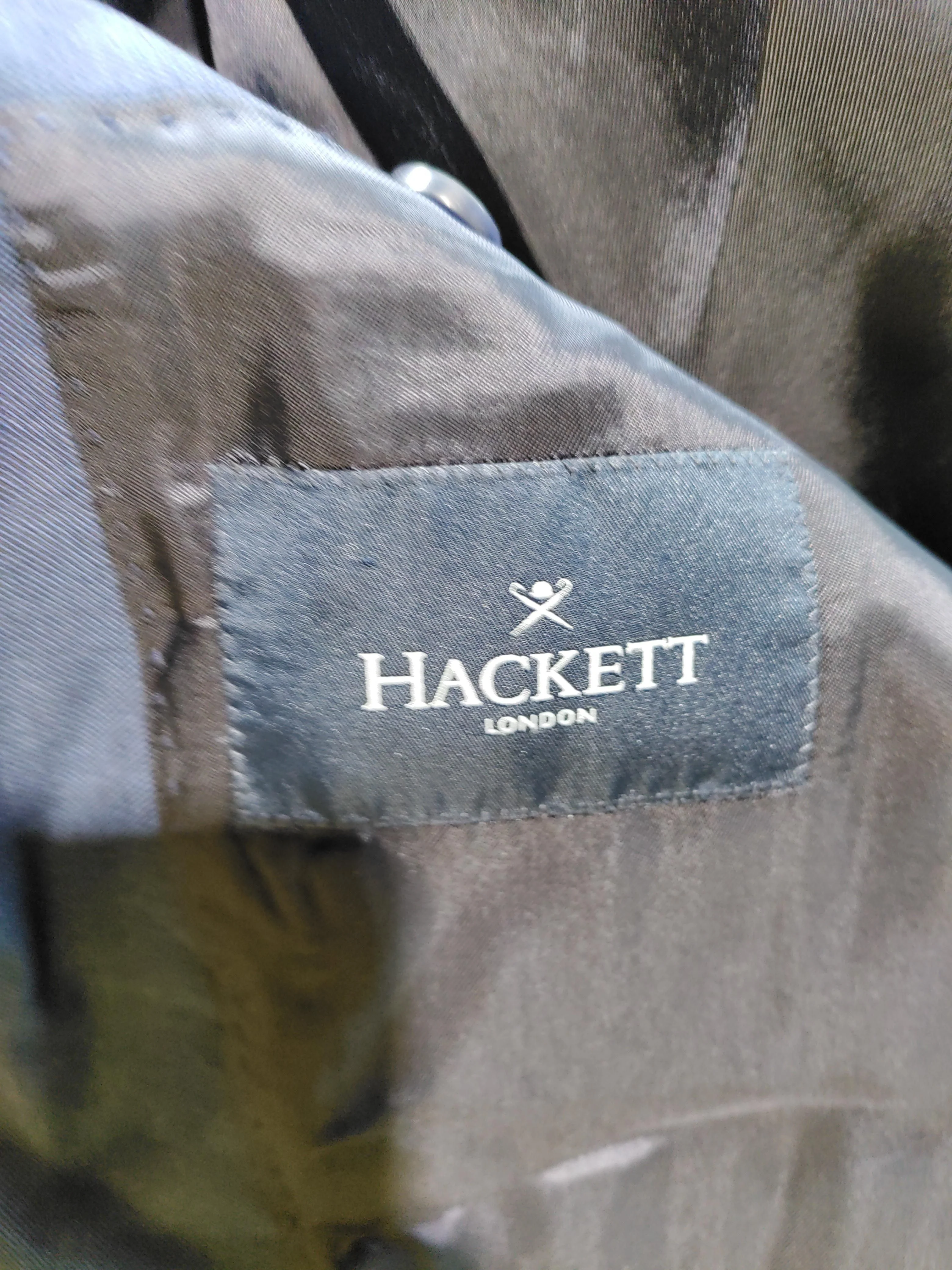 Hackett Men's Two Piece Suit Chest: 40 in; Waist: 34 in Blue 100% Wool 2 Piece - Image 6