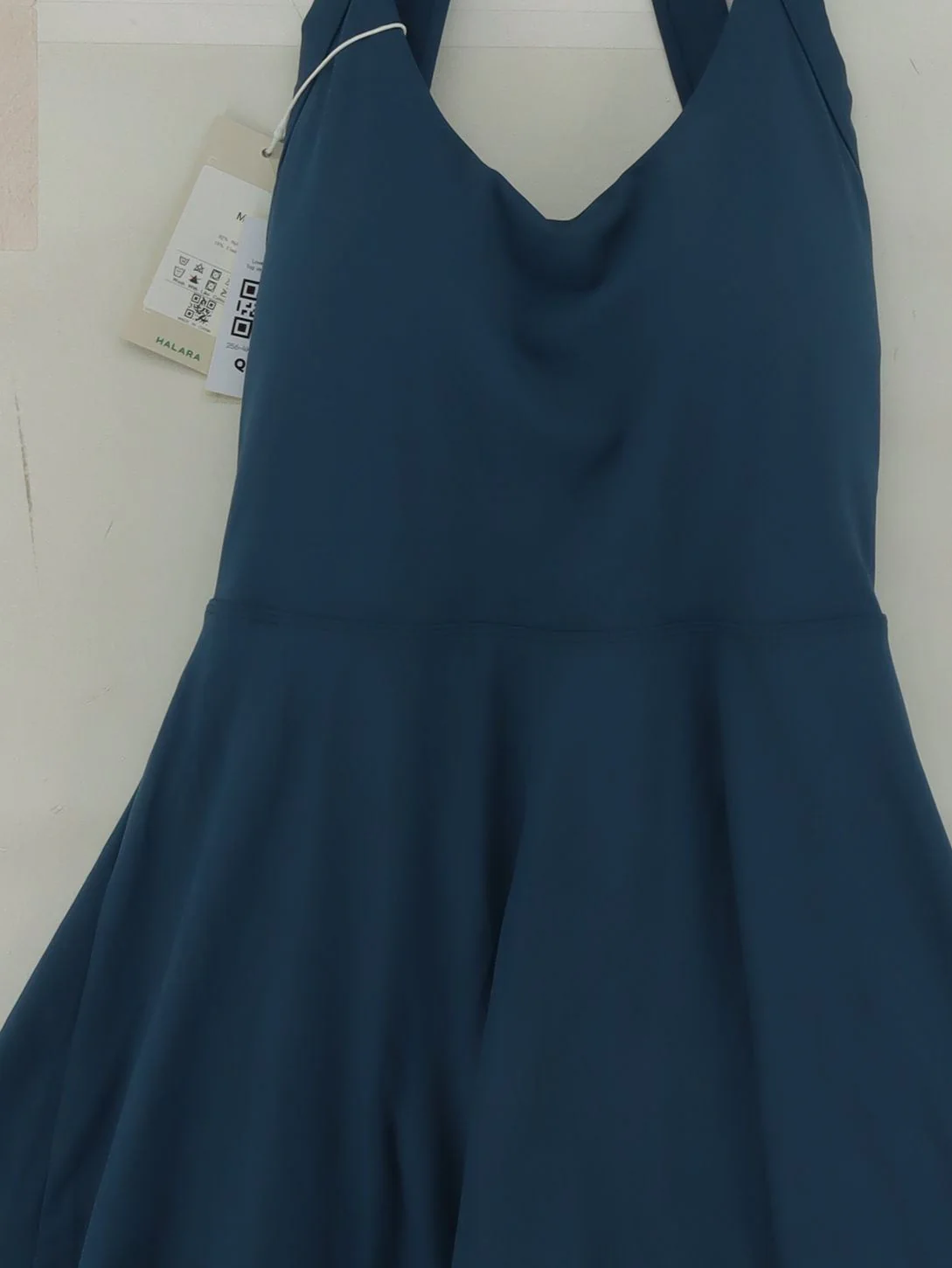 Halara halter neck backless one-piece swimsuit in blue - Image 3