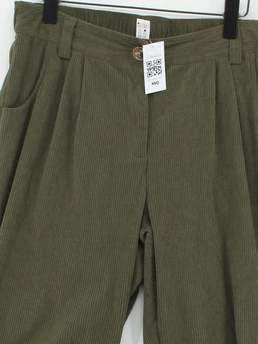 Halara Men's Trousers L Green 100% Polyester Wide-Leg Chino - Image 3
