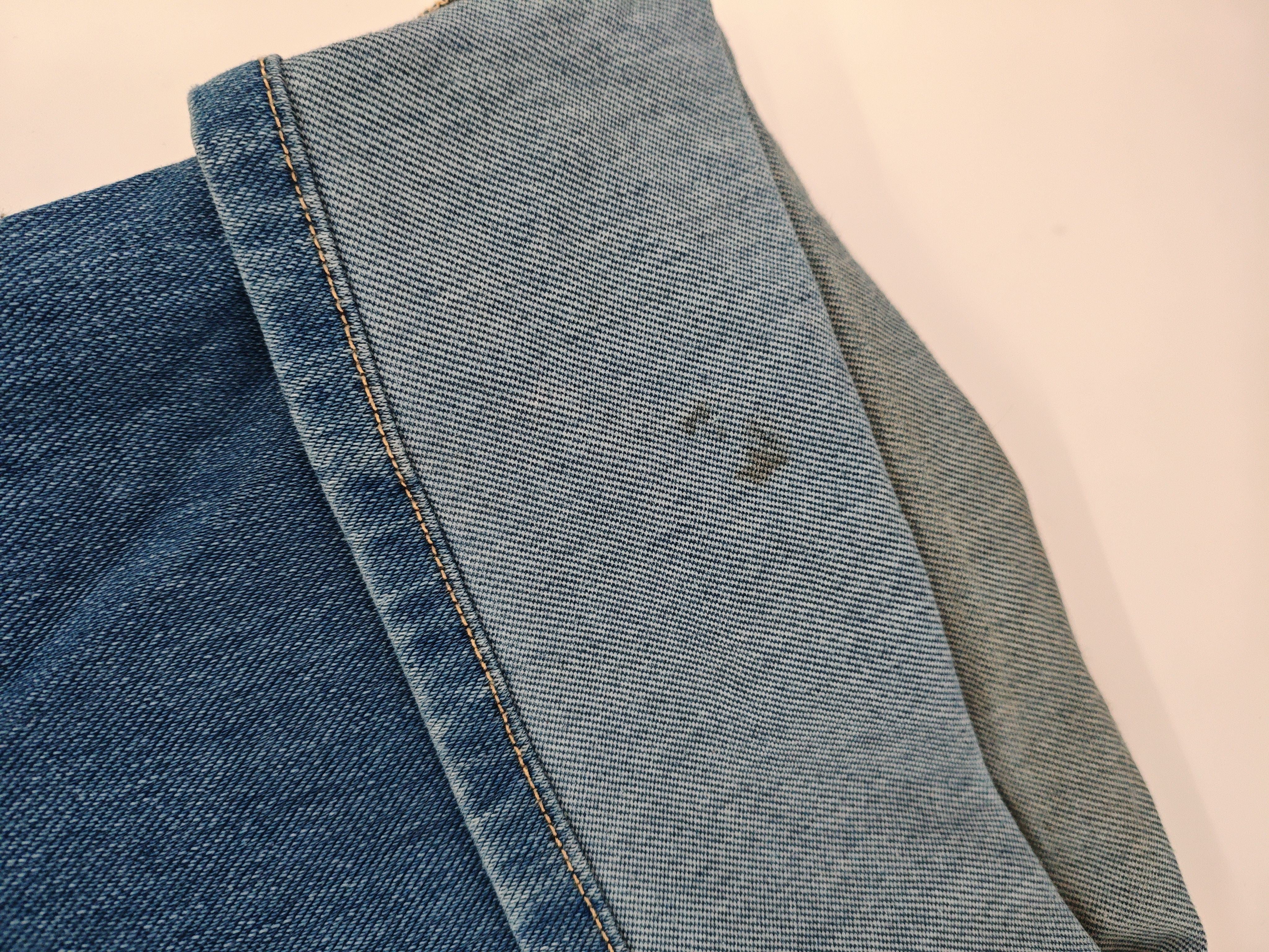 Halara Women's Jeans L Blue Cotton with Polyester, Elastane Wide-Leg - Image 5