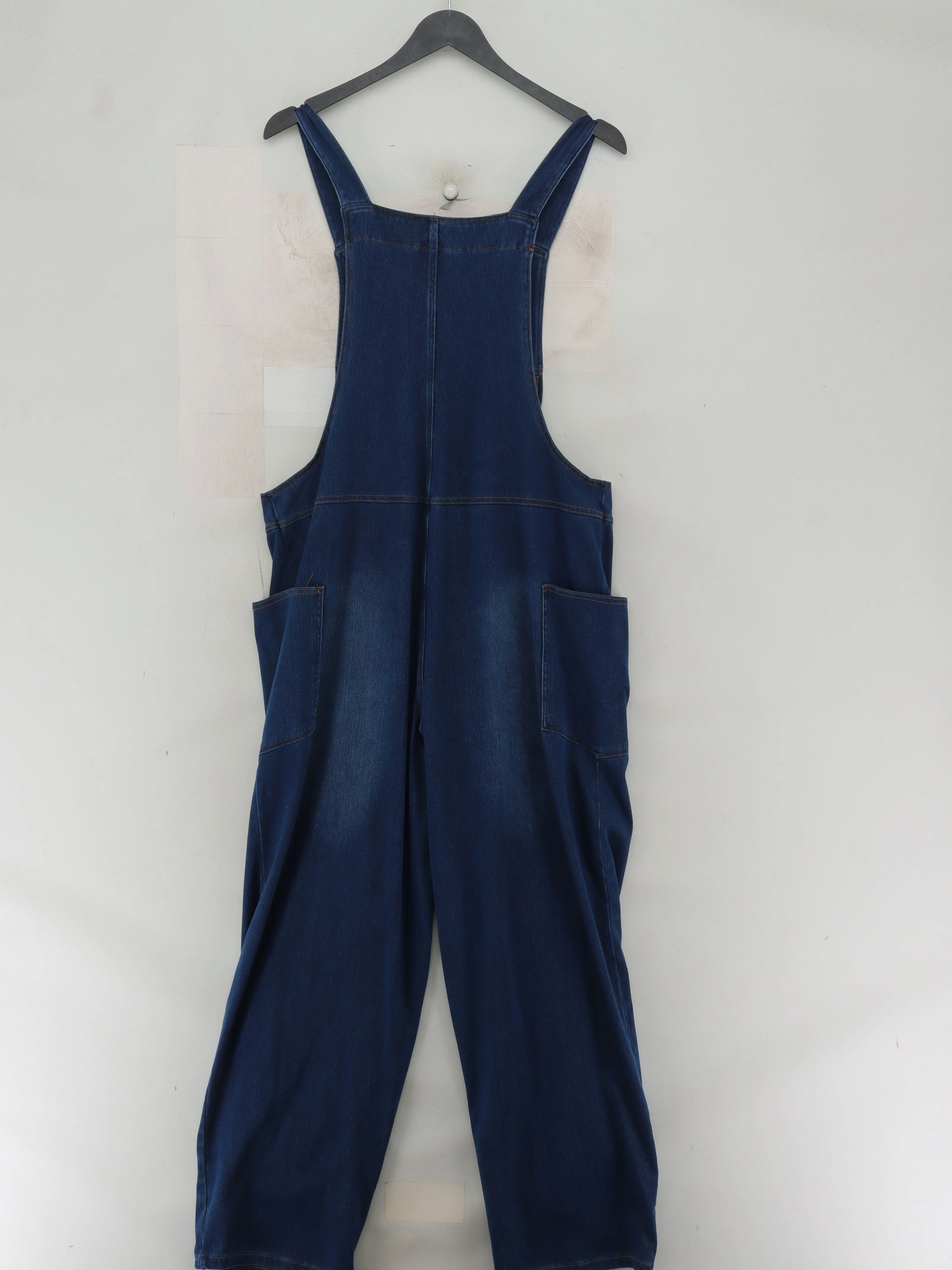 Halara Women's Jumpsuit L Blue Cotton with Polyester, Elastane Wide-Leg Jumpsuit - Image 2