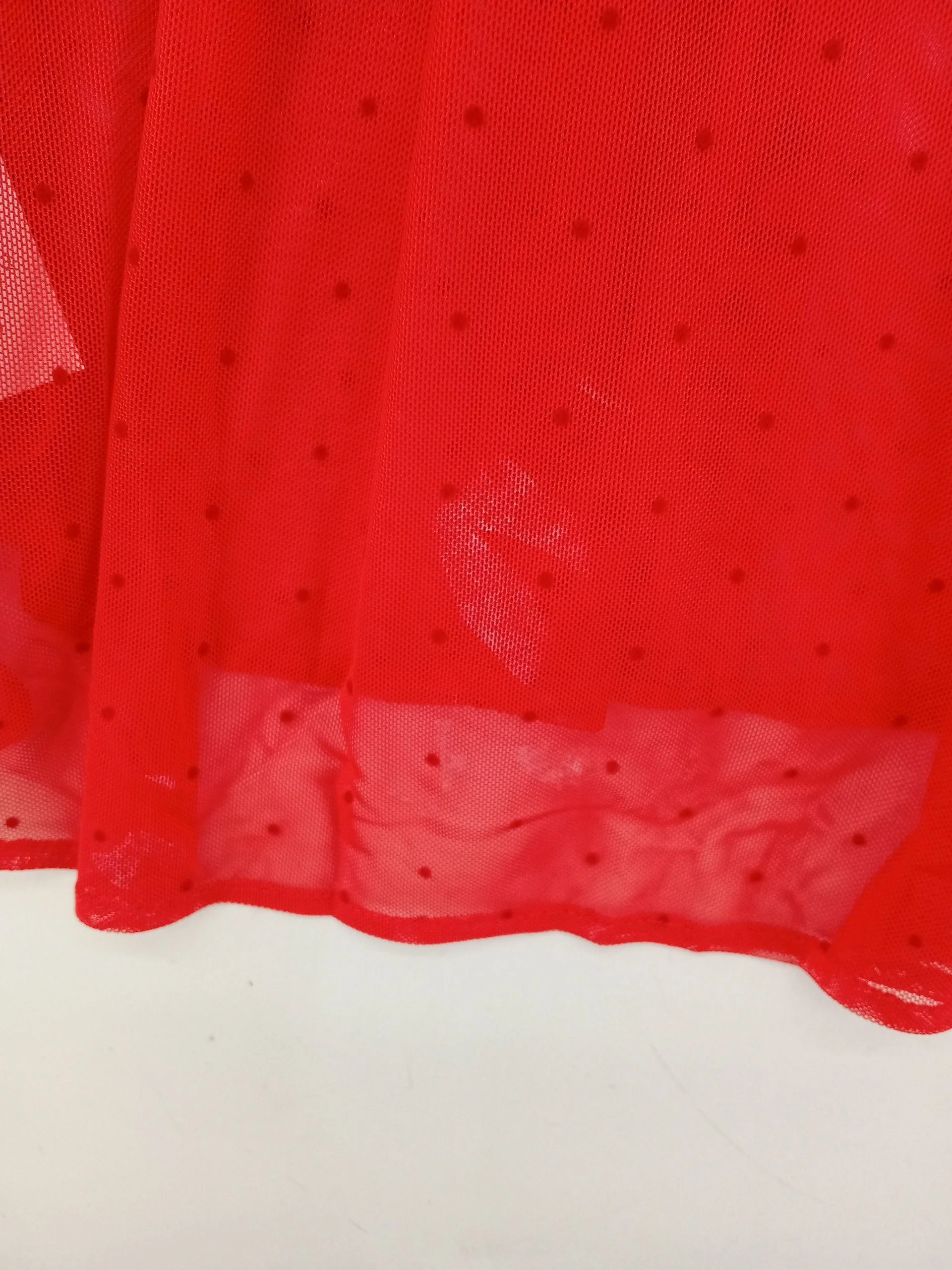 Halara Women's Shirt L Red Polkadot 100% Nylon Long Sleeve Collared Basic - Image 5