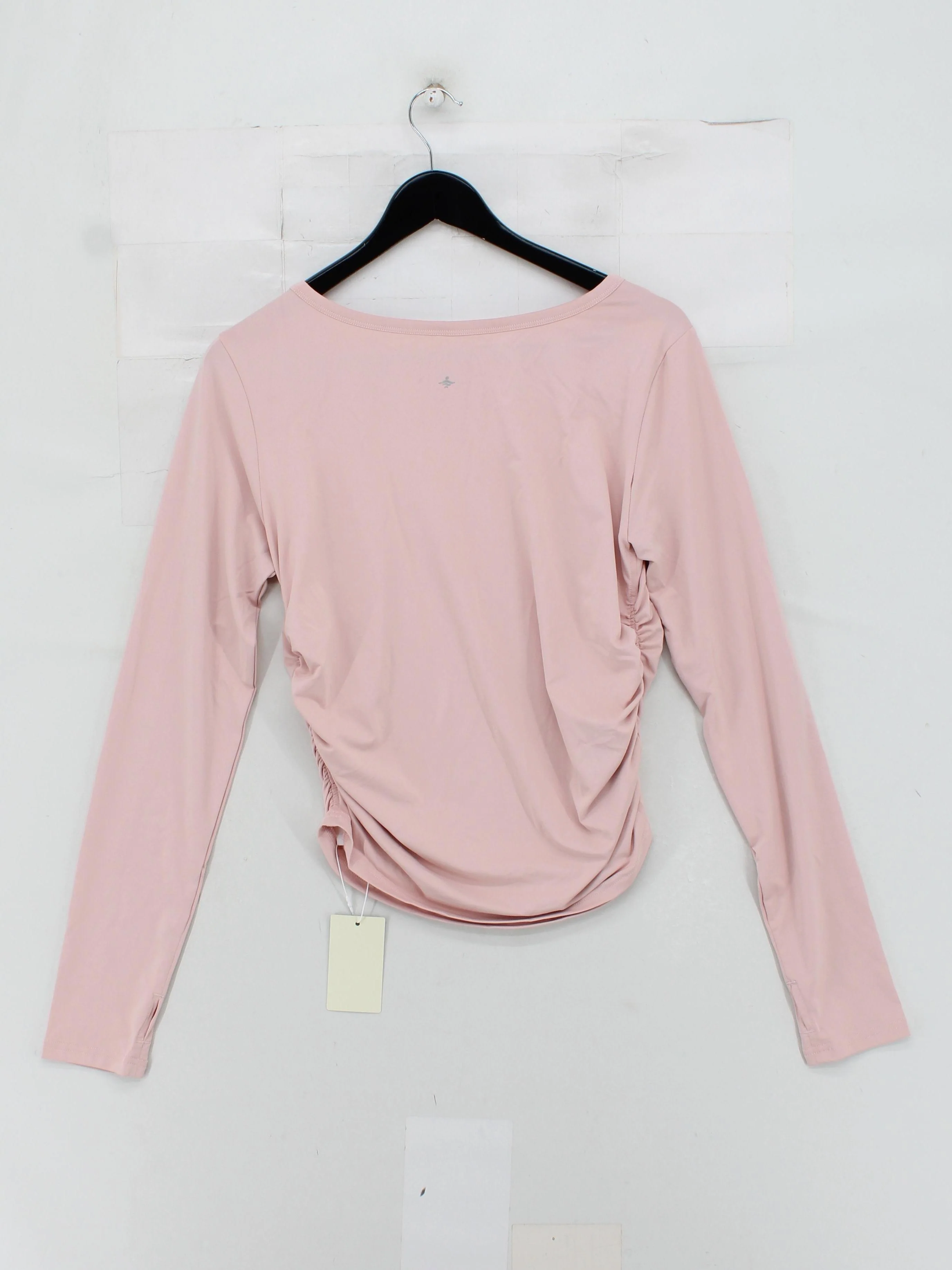 Halara Women's Top L Pink Polyester with Elastane Long Sleeve Round Neck Basic - Image 2