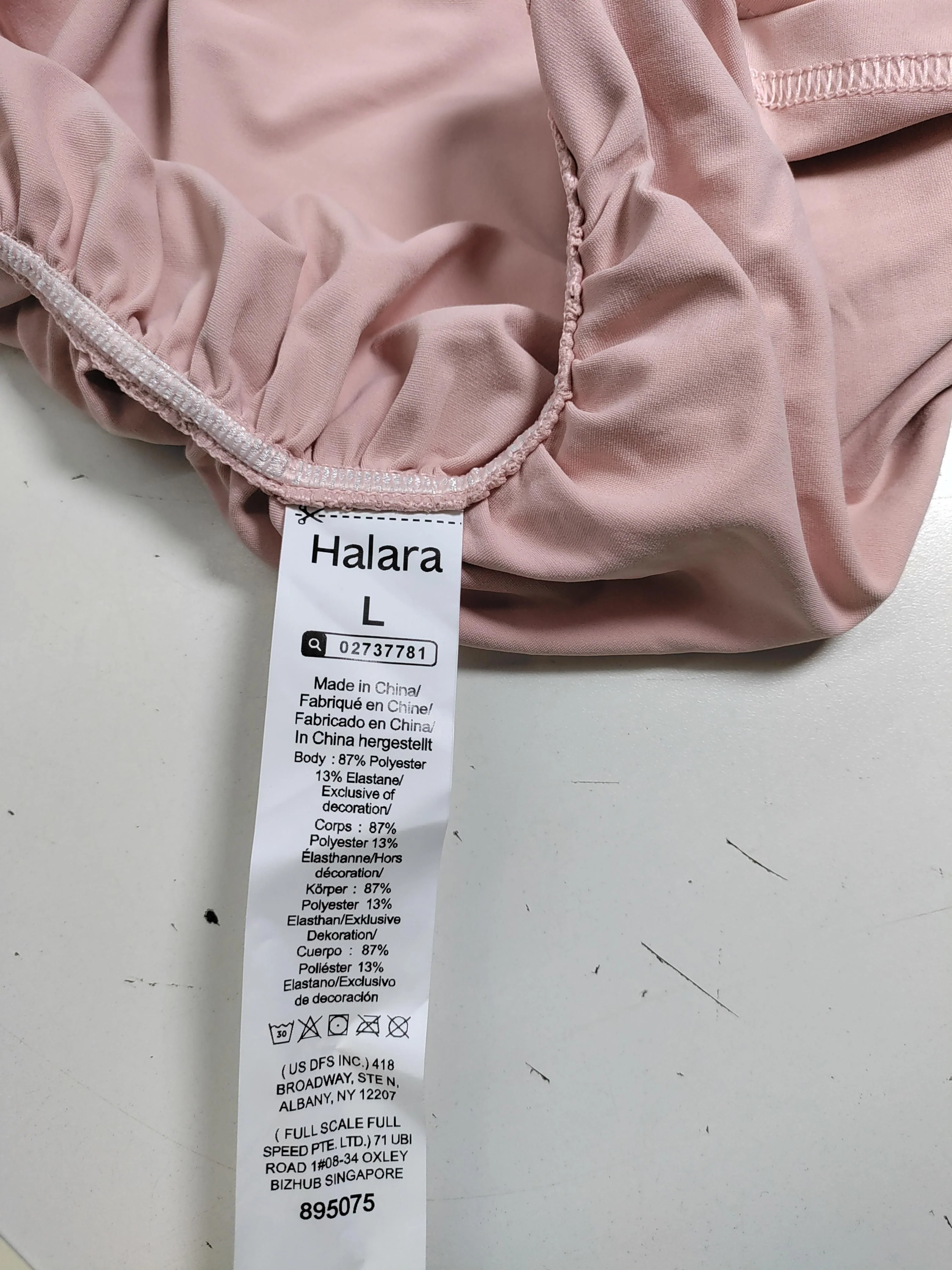 Halara Women's Top L Pink Polyester with Elastane Long Sleeve Round Neck Basic - Image 5