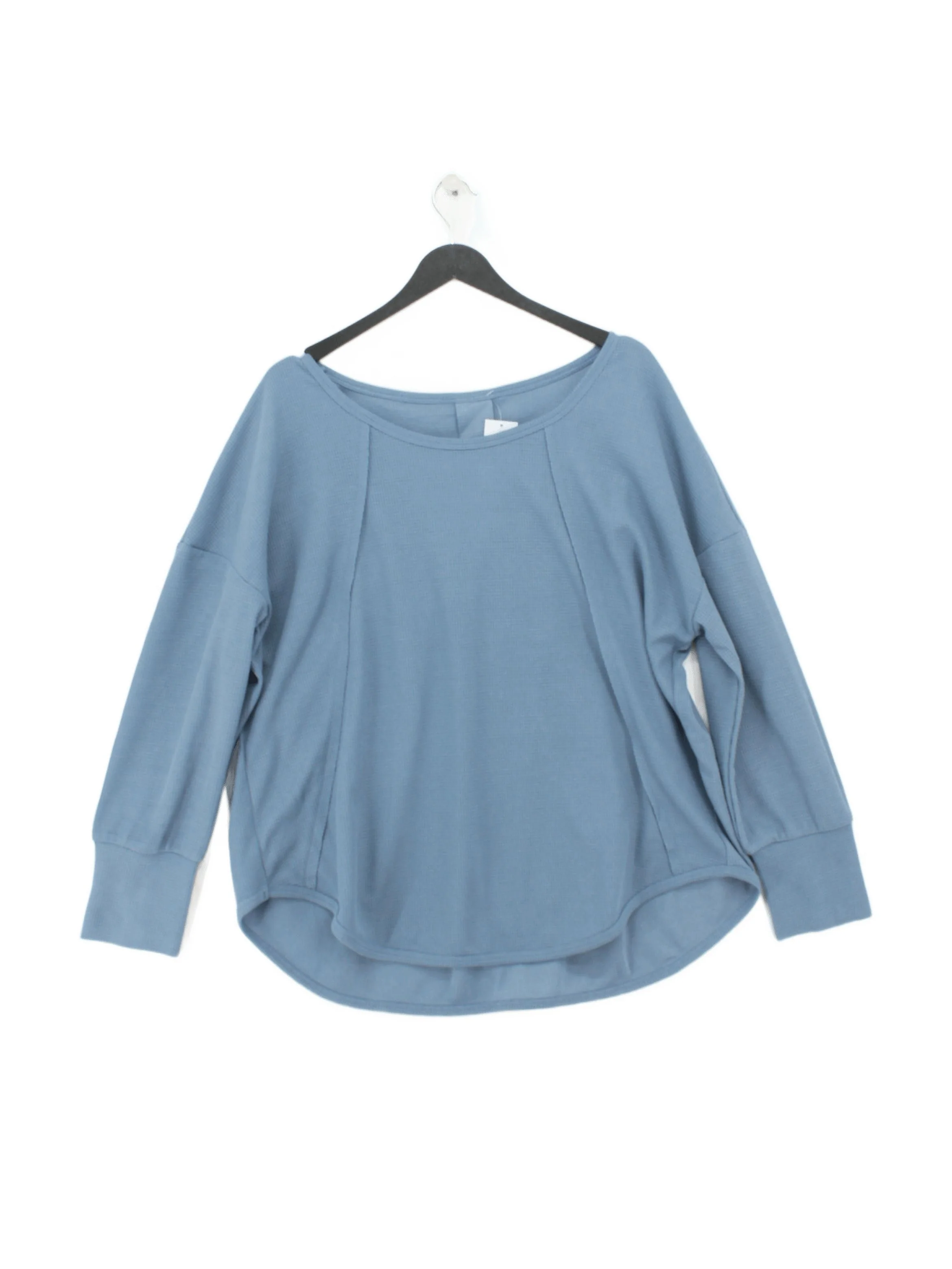 Halara Women's Top UK 22 Blue 100% Other Long Sleeve Round Neck Basic