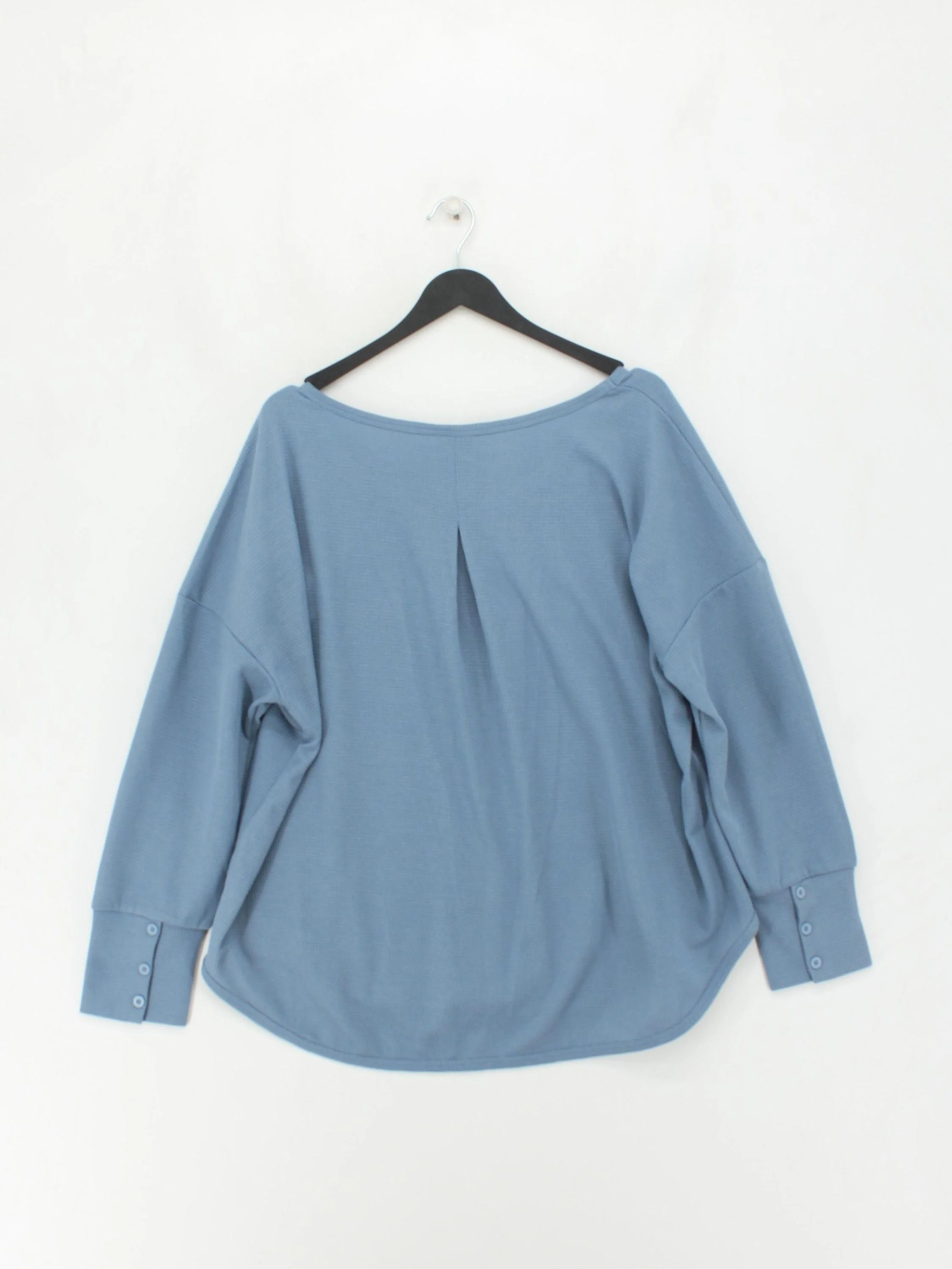 Halara Women's Top UK 22 Blue 100% Other Long Sleeve Round Neck Basic - Image 2
