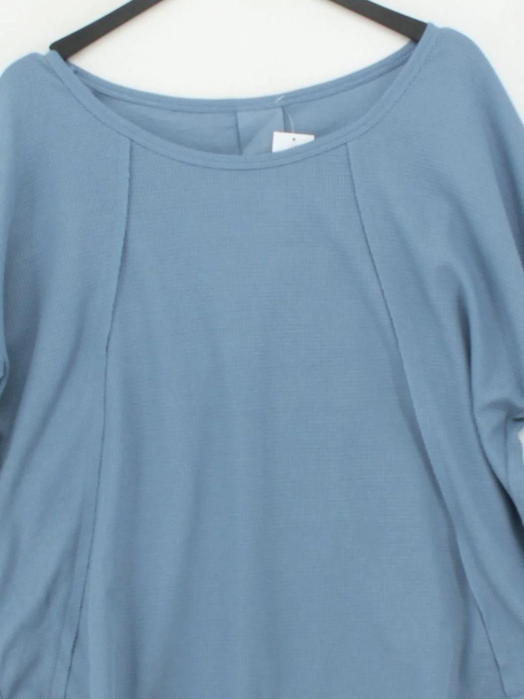 Halara Women's Top UK 22 Blue 100% Other Long Sleeve Round Neck Basic - Image 3