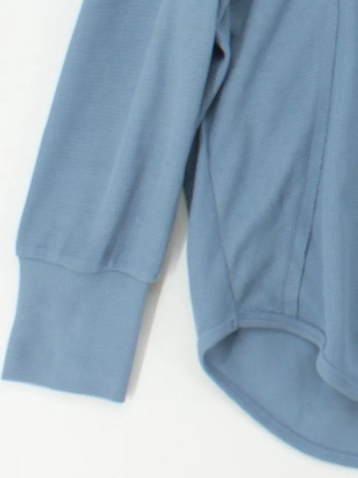 Halara Women's Top UK 22 Blue 100% Other Long Sleeve Round Neck Basic - Image 4