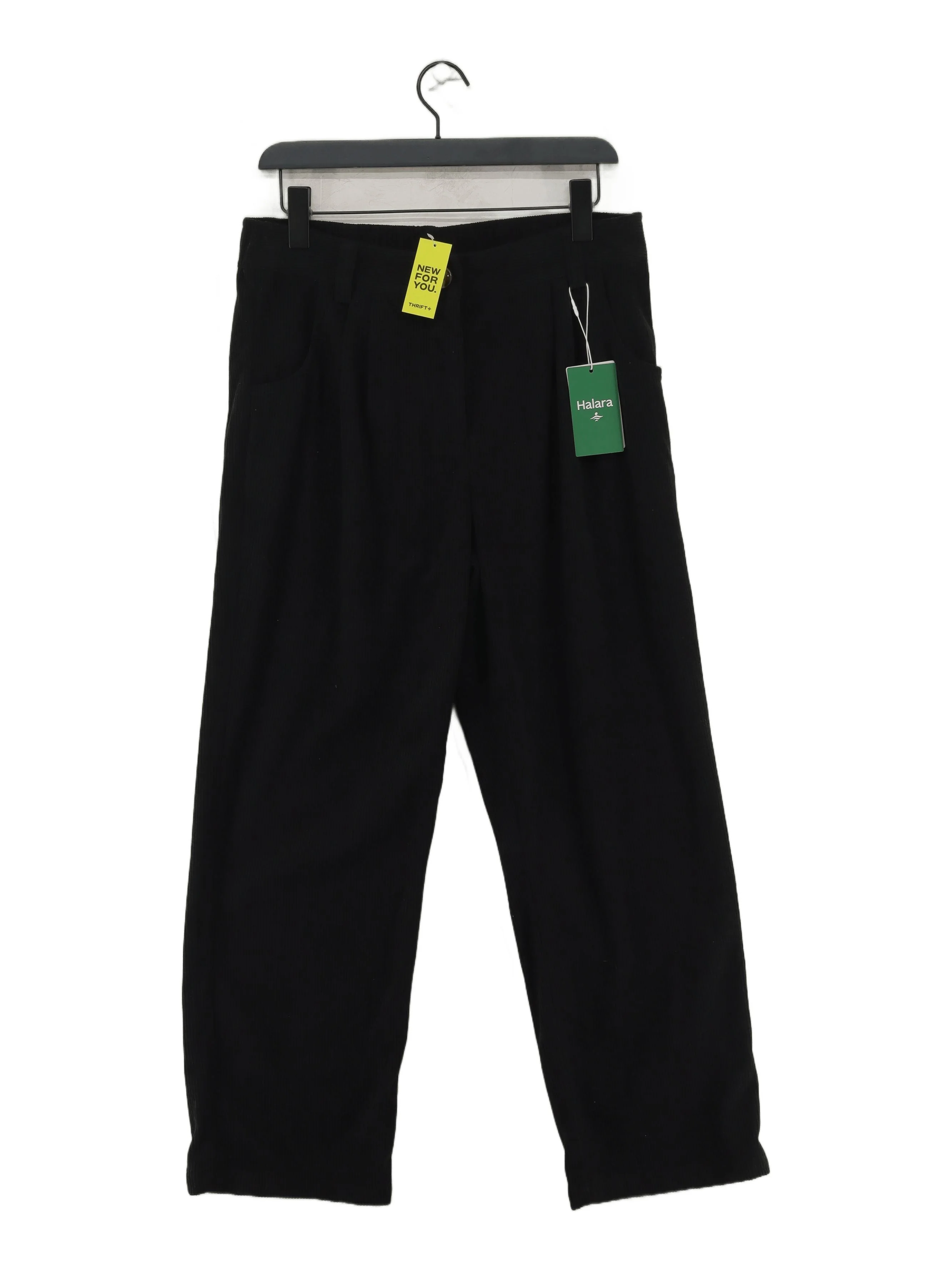 Halara Women's Trousers L Black 100% Polyester Wide-Leg Sweatpants
