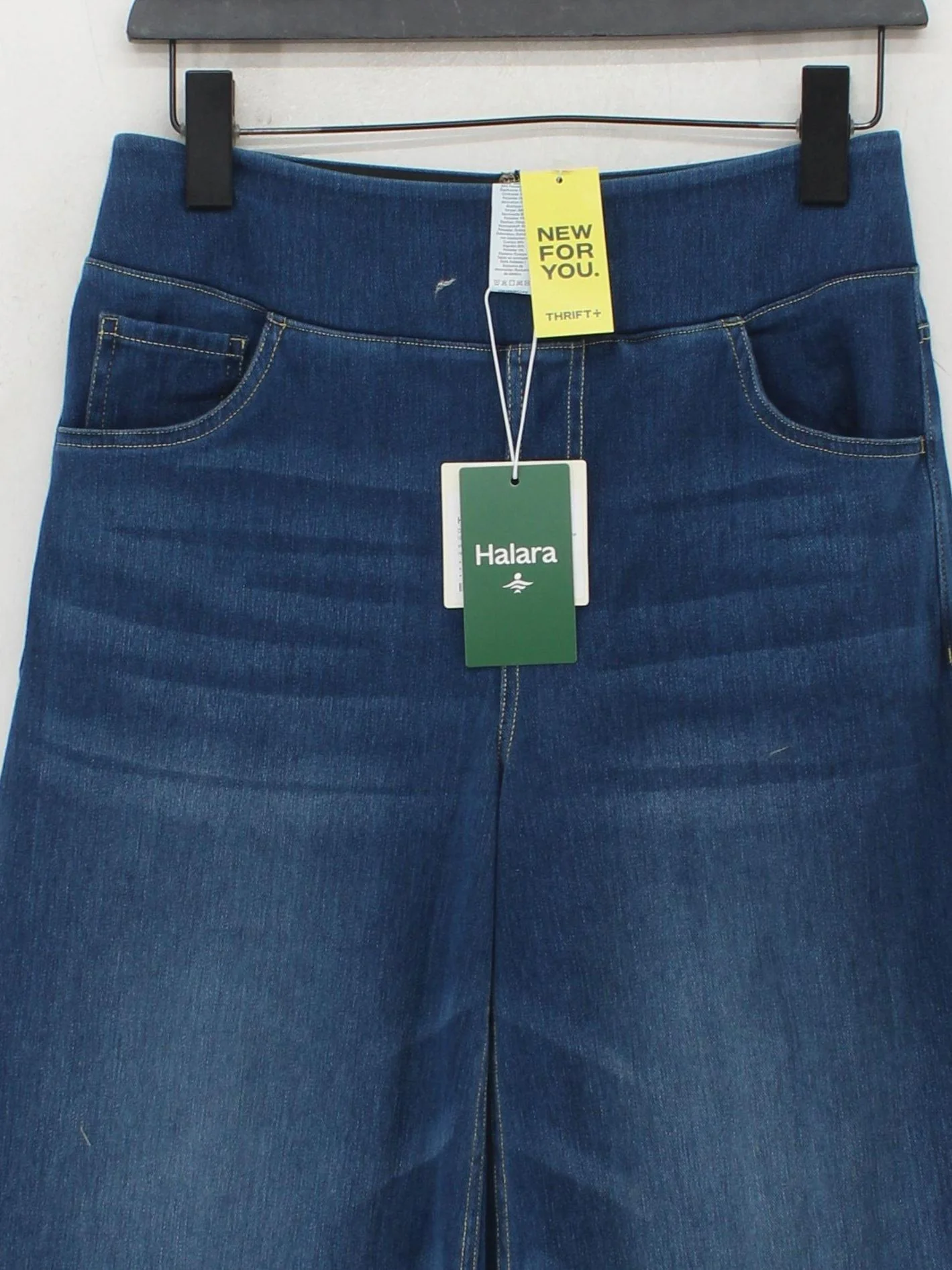 Halara Women's Trousers M Blue Cotton New with tags - Image 3