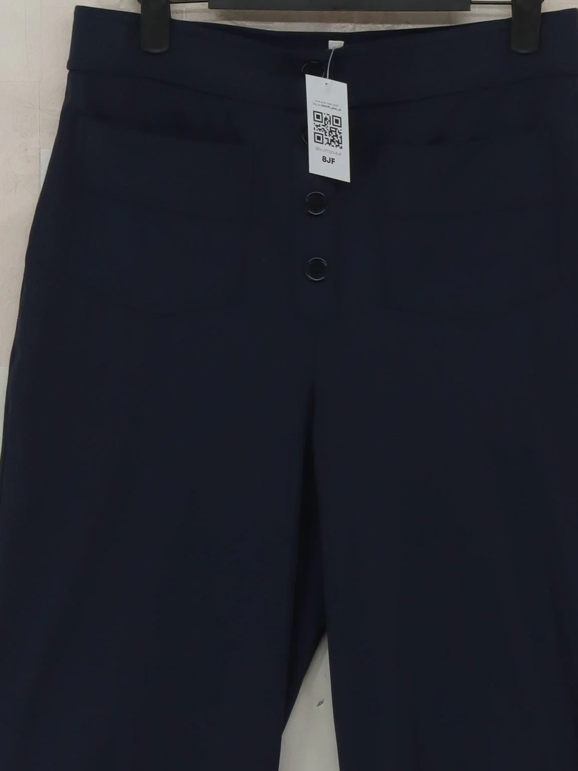 Halara Women's Trousers M Blue Polyester with Elastane Wide-Leg Chino - Image 3