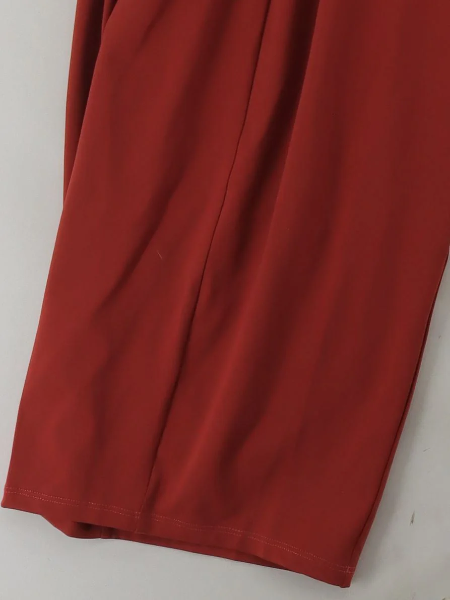 Halara Women's Trousers M Red 100% Other Wide-Leg Sweatpants - Image 4