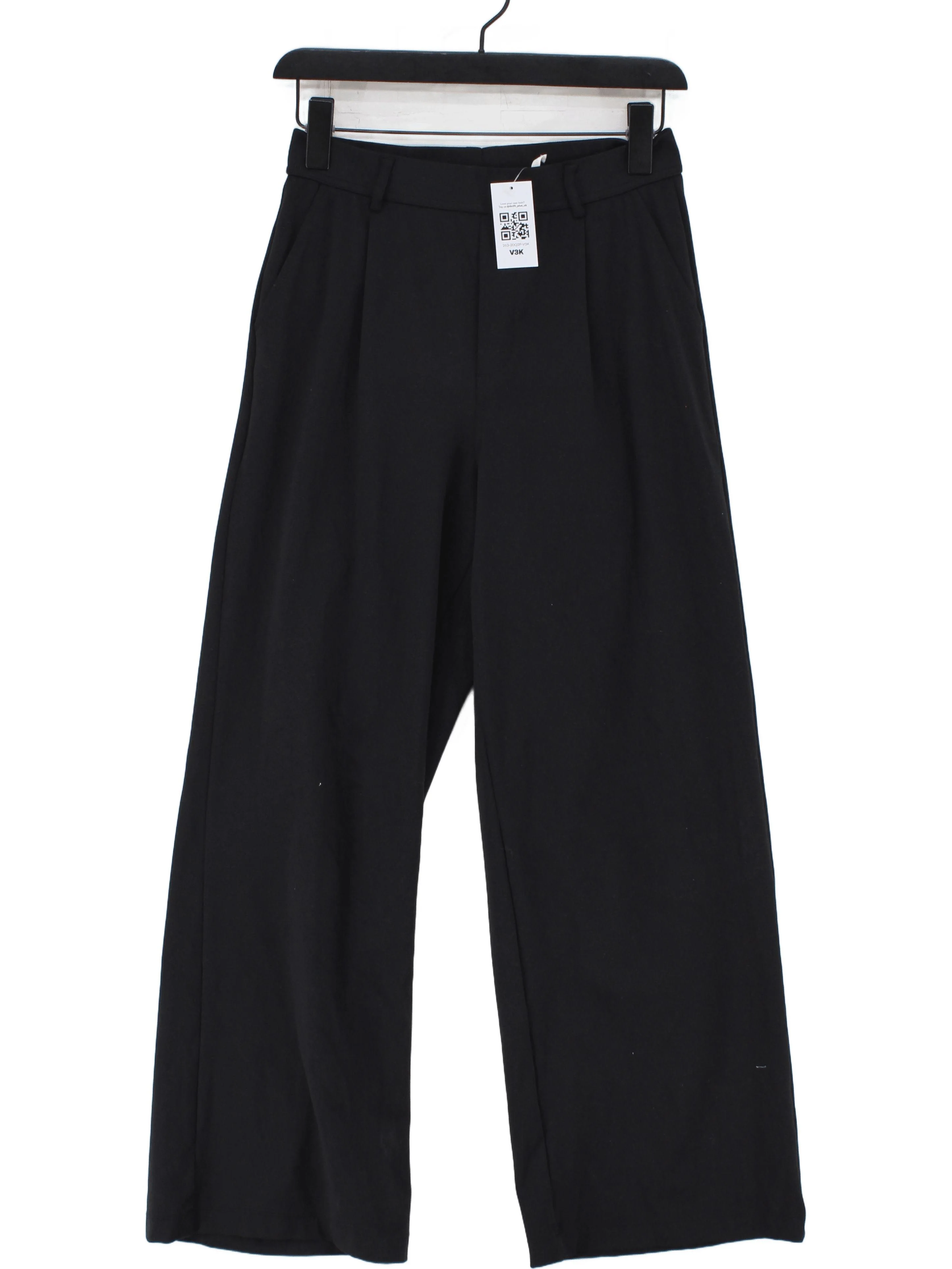 Halara Women's Trousers S Black Polyester with Elastane Wide-Leg Sweatpants