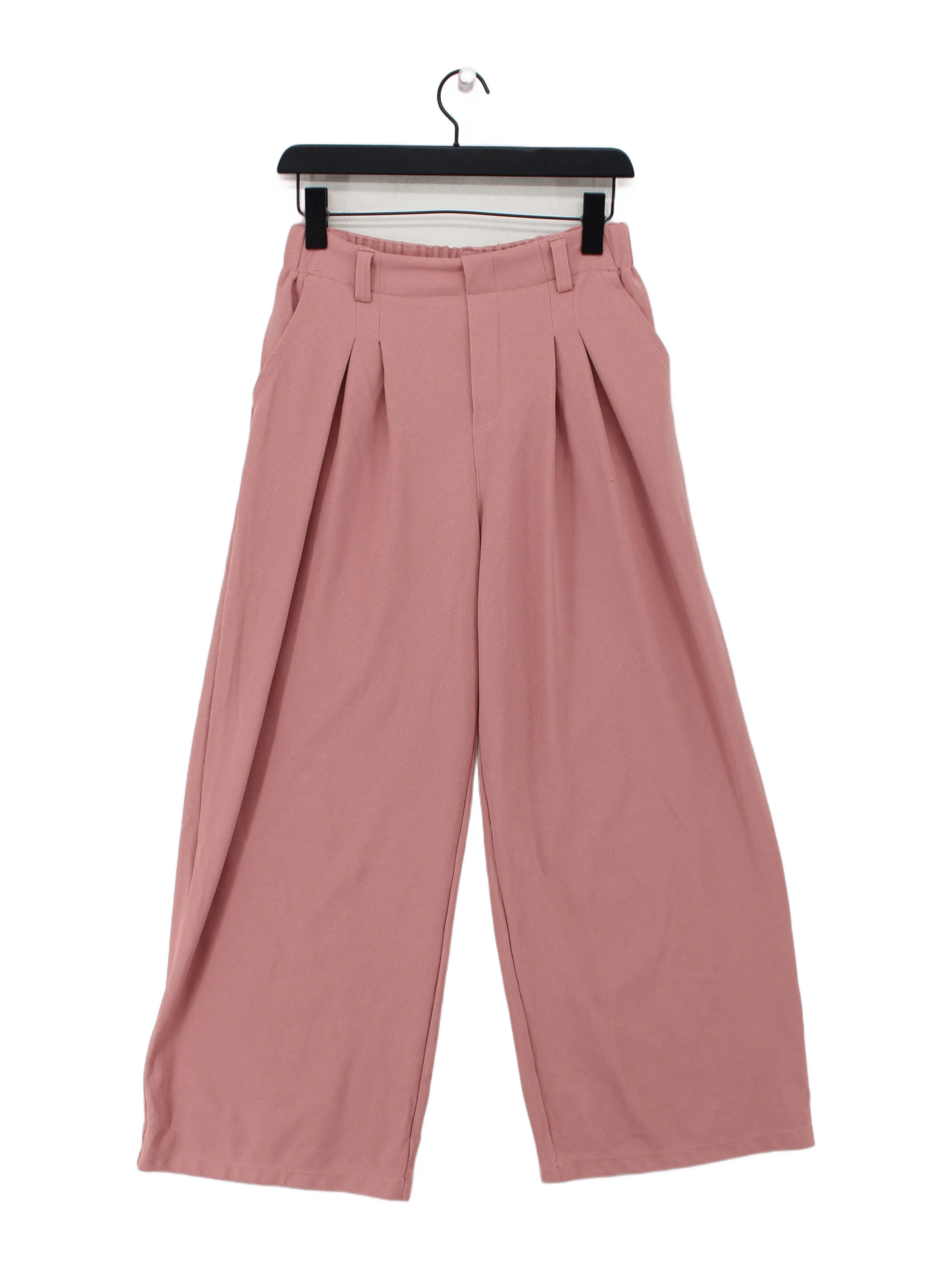 Halara Women's Trousers UK 12 Pink Polyester with Elastane Wide-Leg Sweatpants