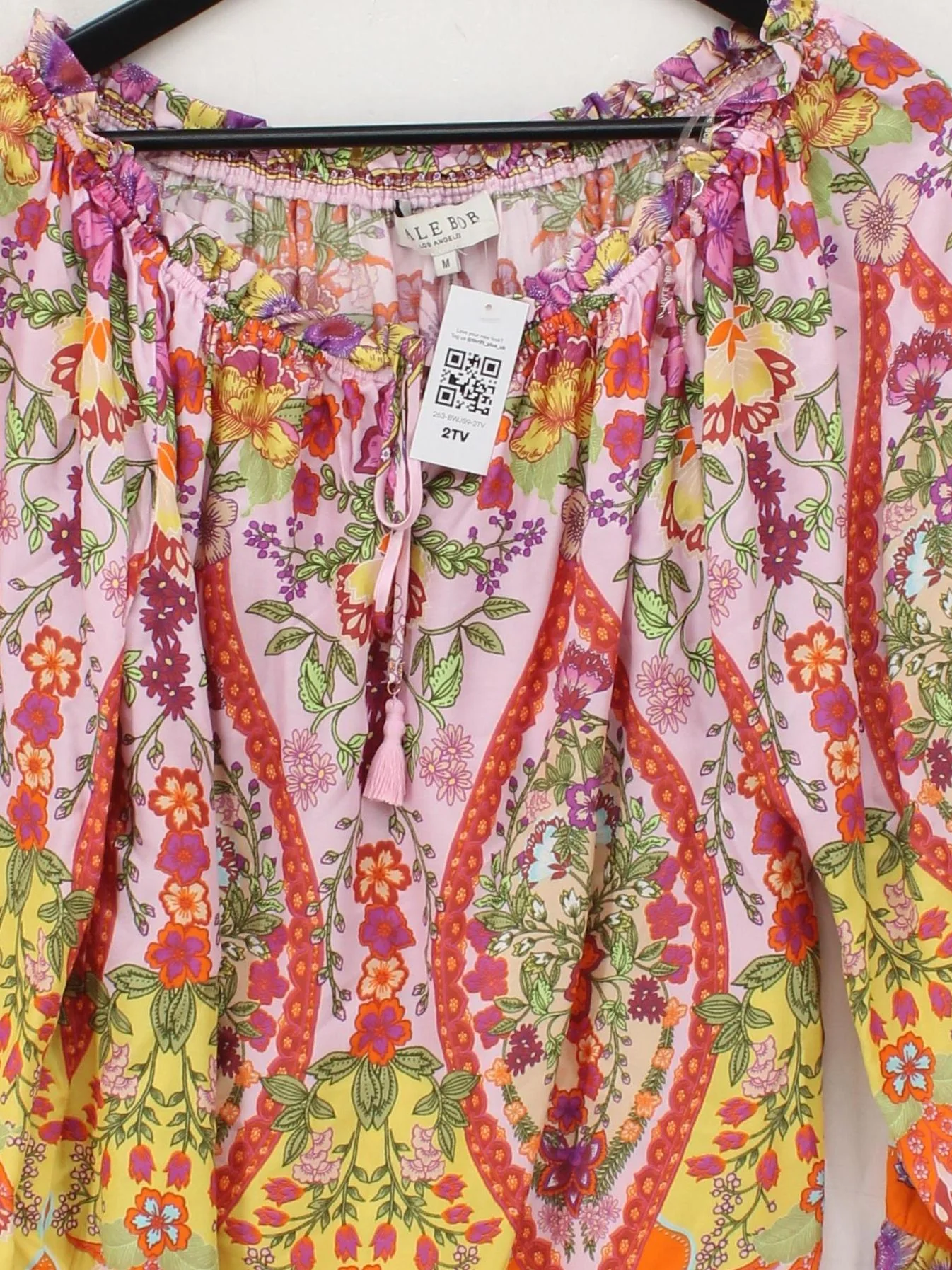 Hale Bob Women's Blouse M Multi Viscose with Silk Basic - Image 3