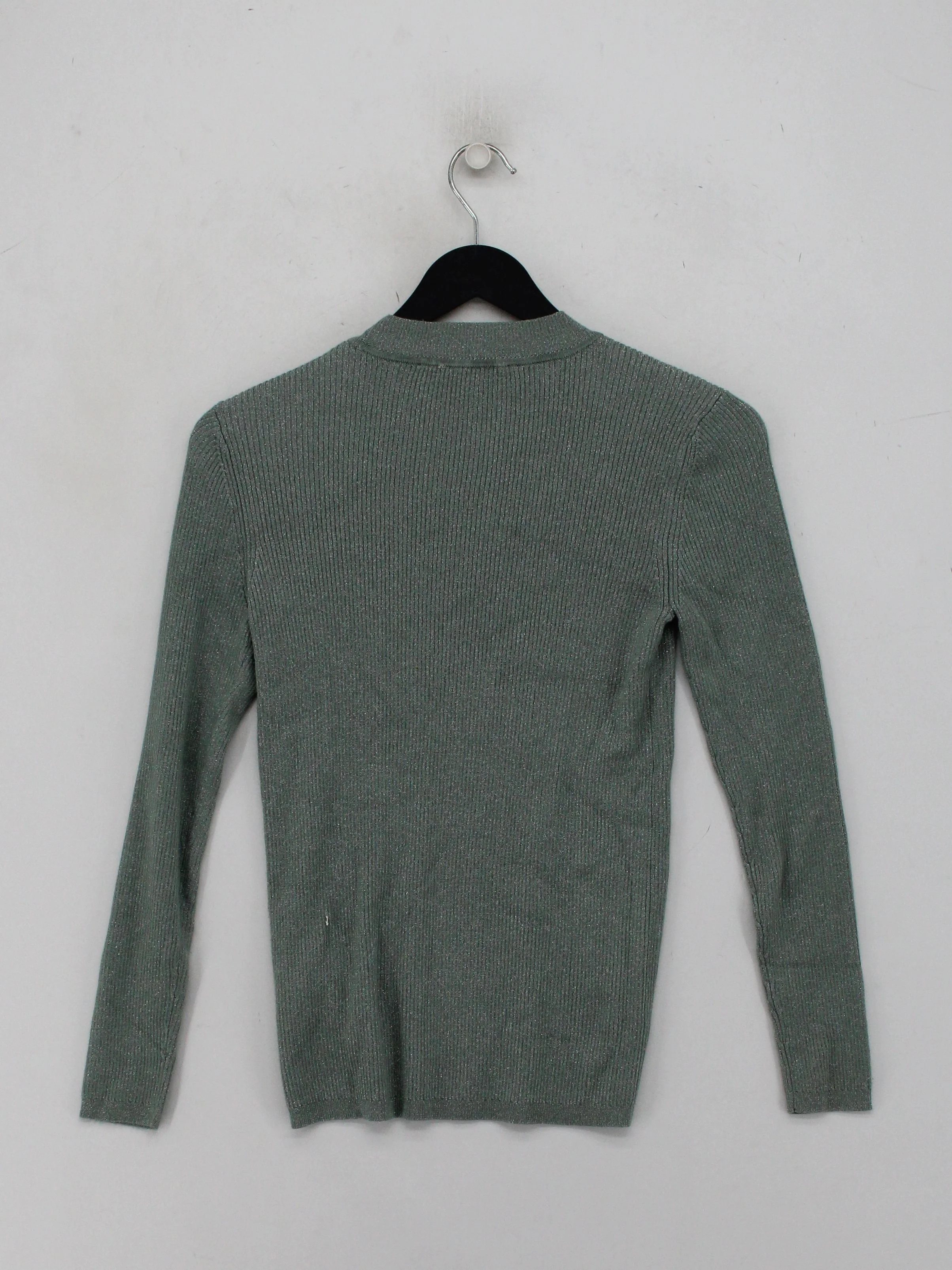 Hallhuber Women's Top M Green Viscose with Polyester, Polyamide, Other Jersey - Image 2
