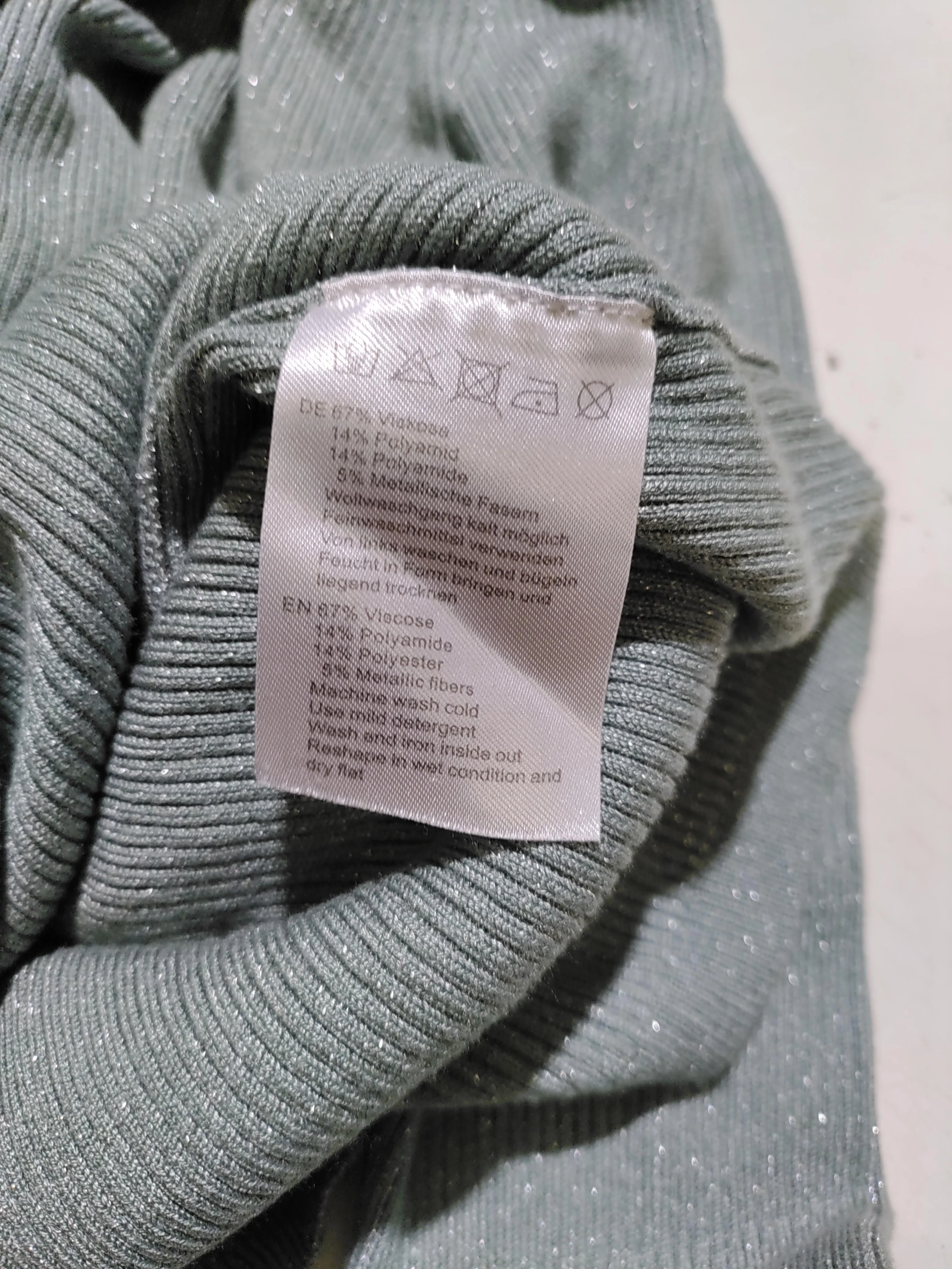 Hallhuber Women's Top M Green Viscose with Polyester, Polyamide, Other Jersey - Image 7