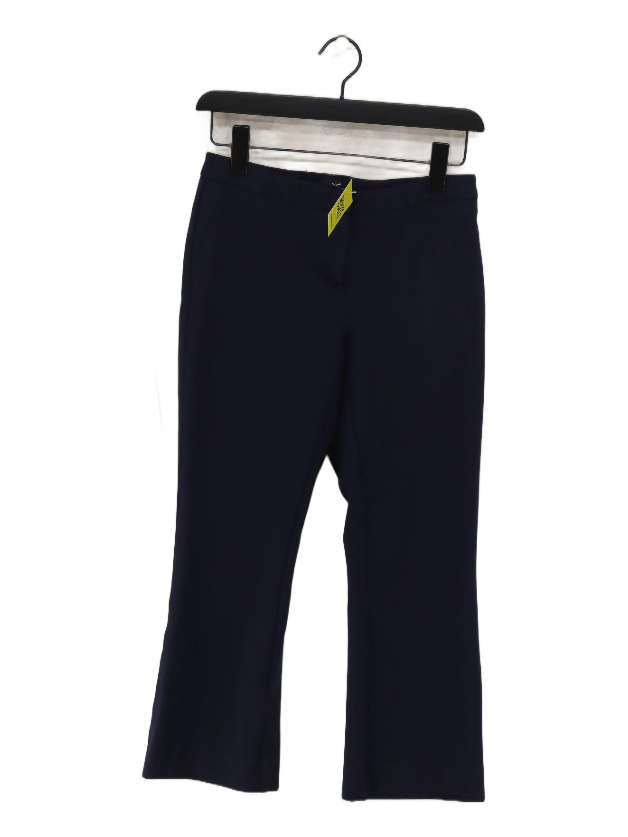 Halogen Women's Trousers UK 6 Blue Rayon with Nylon Flared Cropped