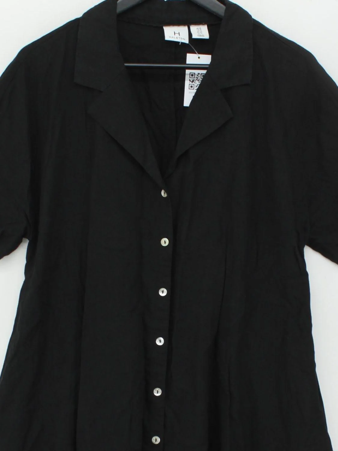 Halston Shirt Midi Dress UK14 in Black - Image 3