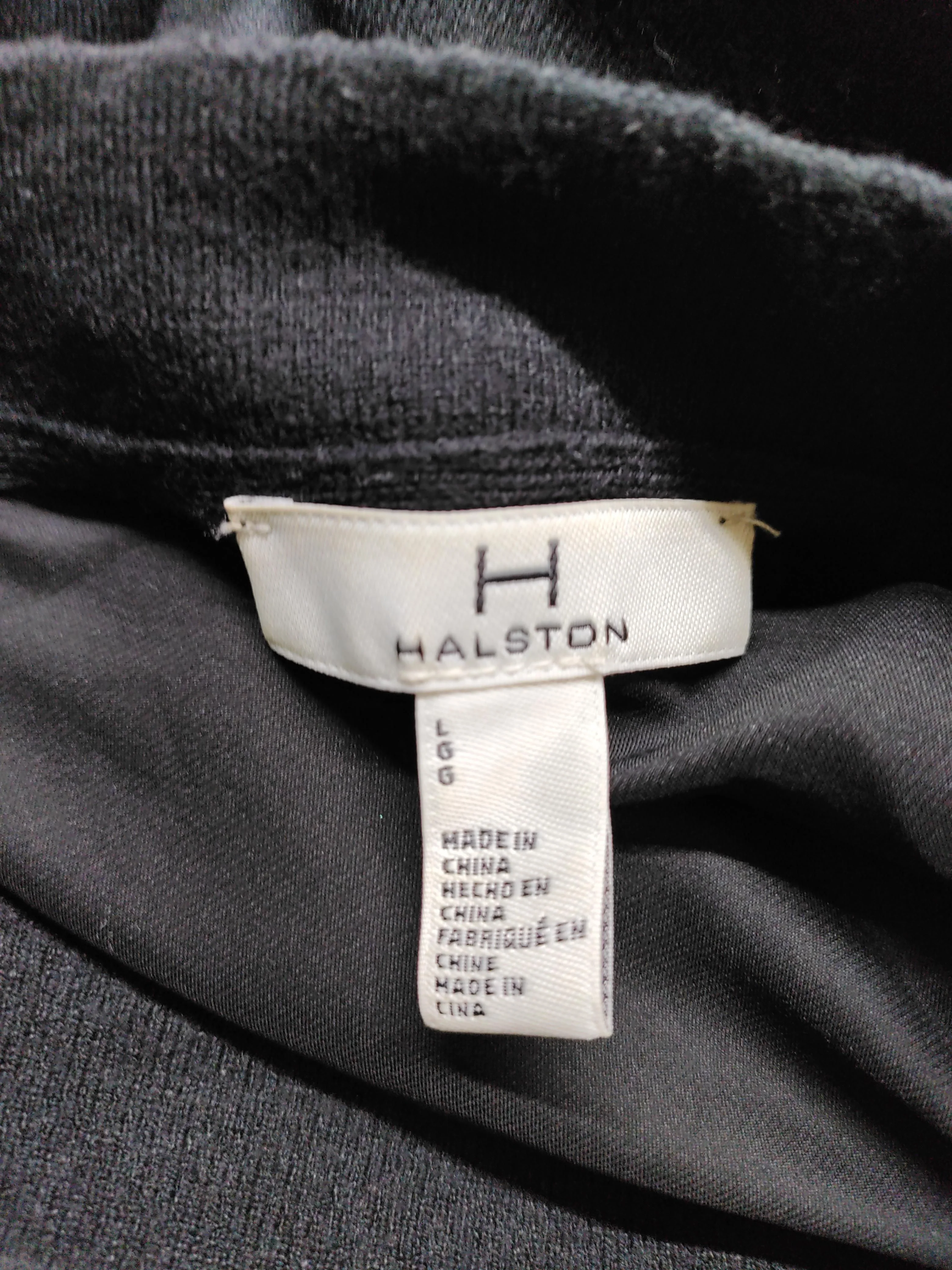 Halston Women's Cardigan L Black Viscose with Polyester, Nylon V-Neck Cardigan - Image 5