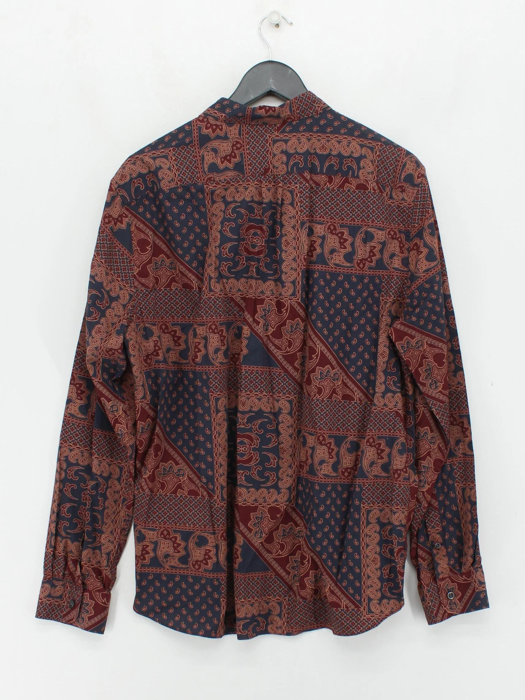 Hammond & Co. By Patrick Grant Men's Shirt L Blue Paisley 100% Cotton Basic - Image 2