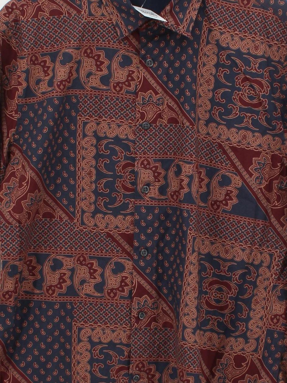 Hammond & Co. By Patrick Grant Men's Shirt L Blue Paisley 100% Cotton Basic - Image 3
