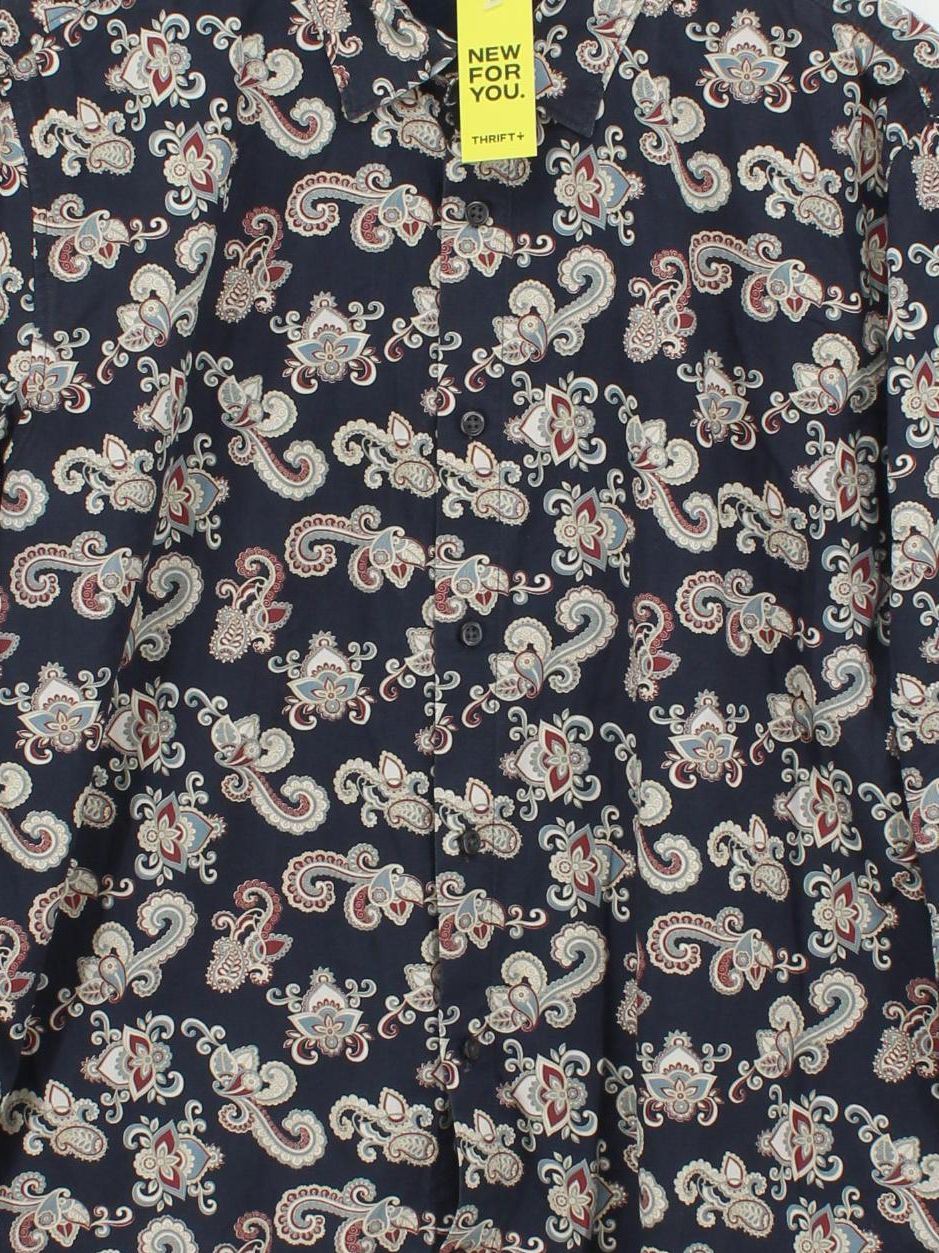 Hammond & Co. By Patrick Grant Men's Shirt L Blue Paisley 100% Cotton Basic - Image 3