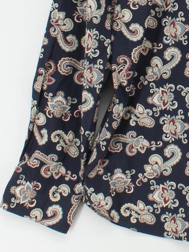Hammond & Co. By Patrick Grant Men's Shirt L Blue Paisley 100% Cotton Basic - Image 4