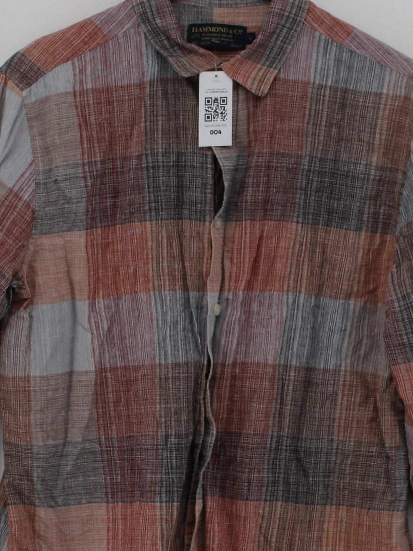 Hammond & Co. By Patrick Grant Men's Shirt L Multi Linen with Cotton Basic - Image 3