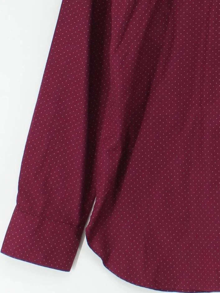 Hammond & Co. By Patrick Grant Men's Shirt L Red Geometric 100% Cotton Basic - Image 4
