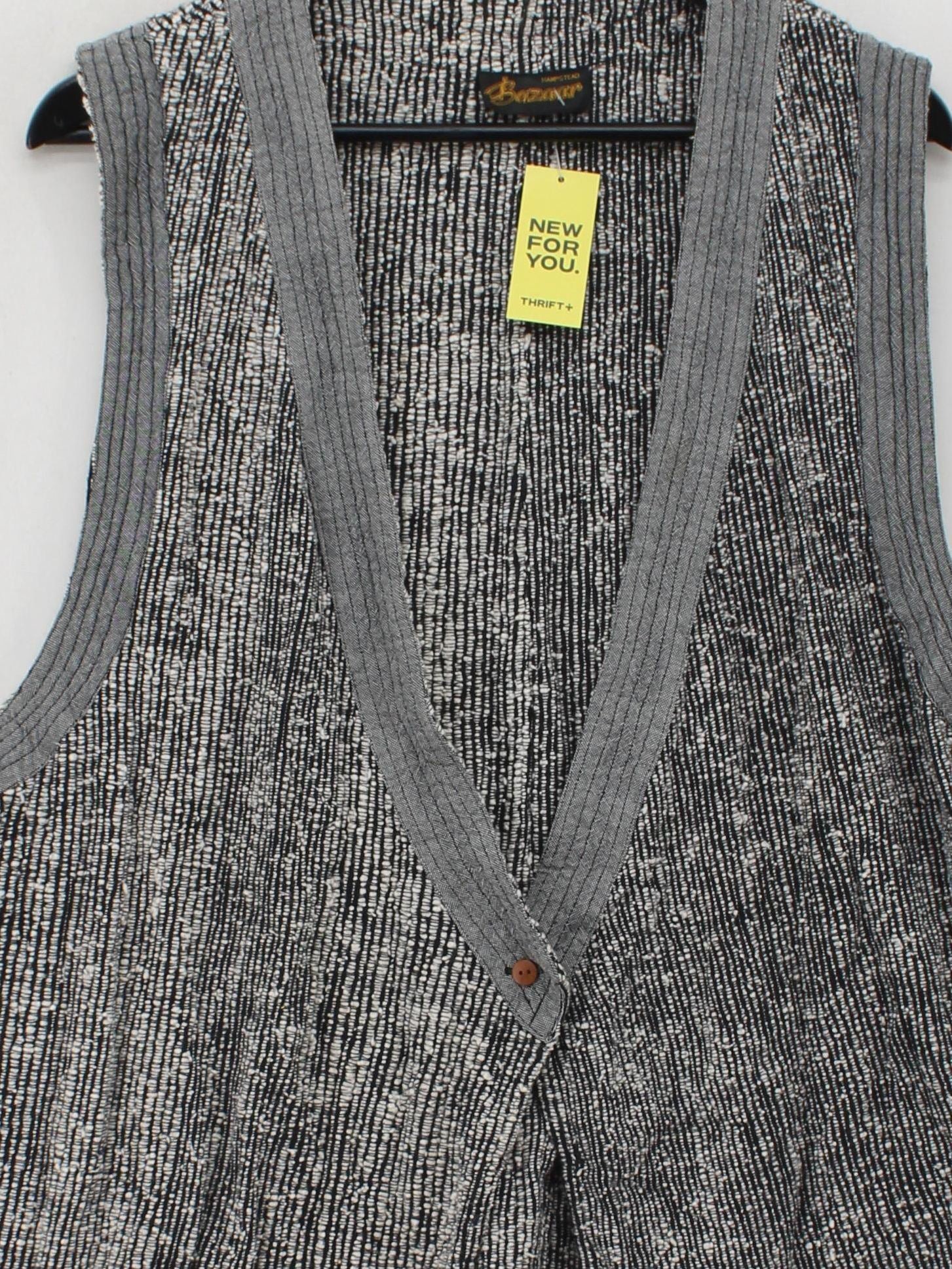 Hampstead Bazaar Women's Coat Chest: 51 in Grey Cotton with Rayon Overcoat - Image 3