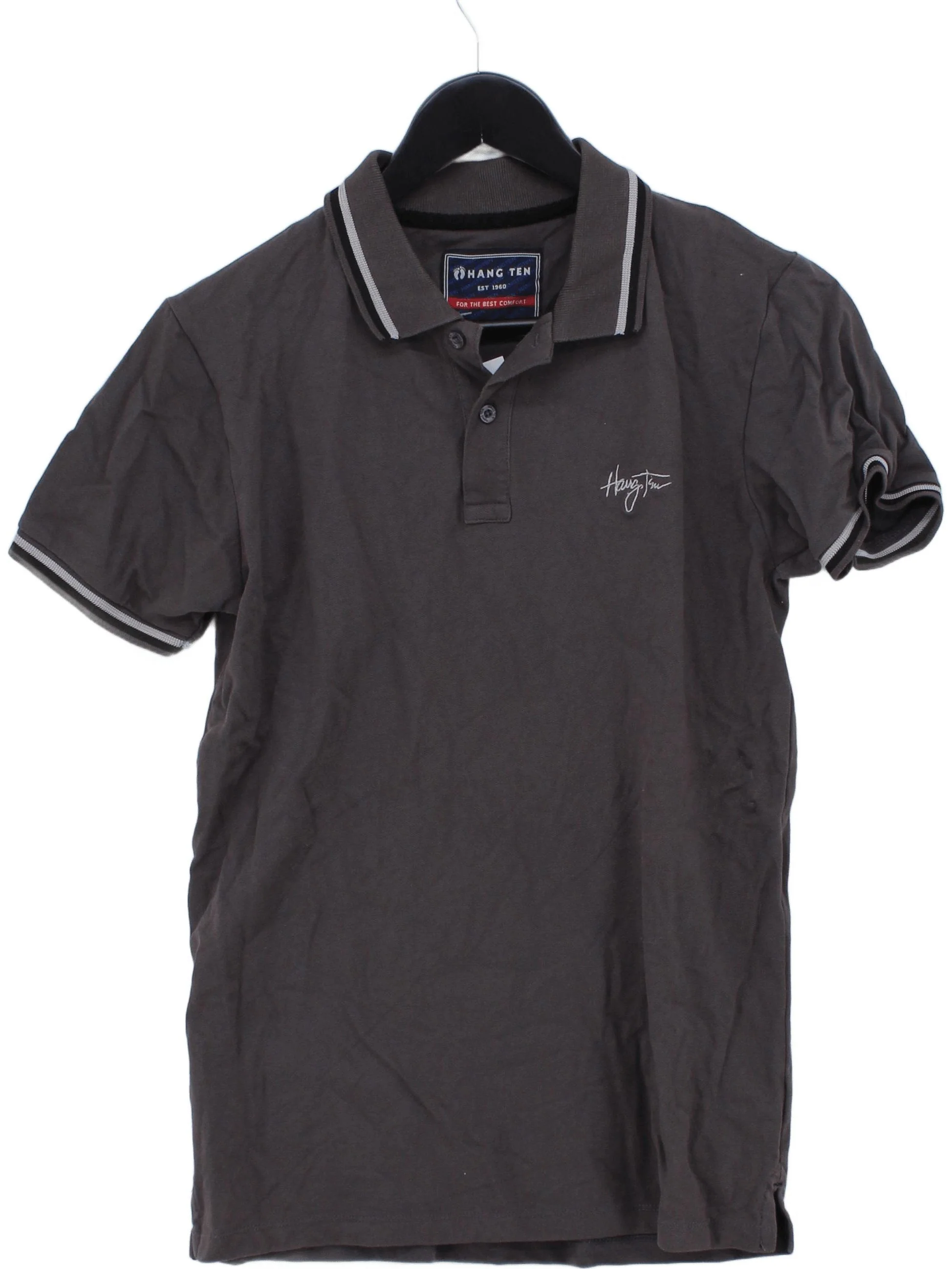 Hang Ten Men's Polo S Grey 100% Cotton Basic