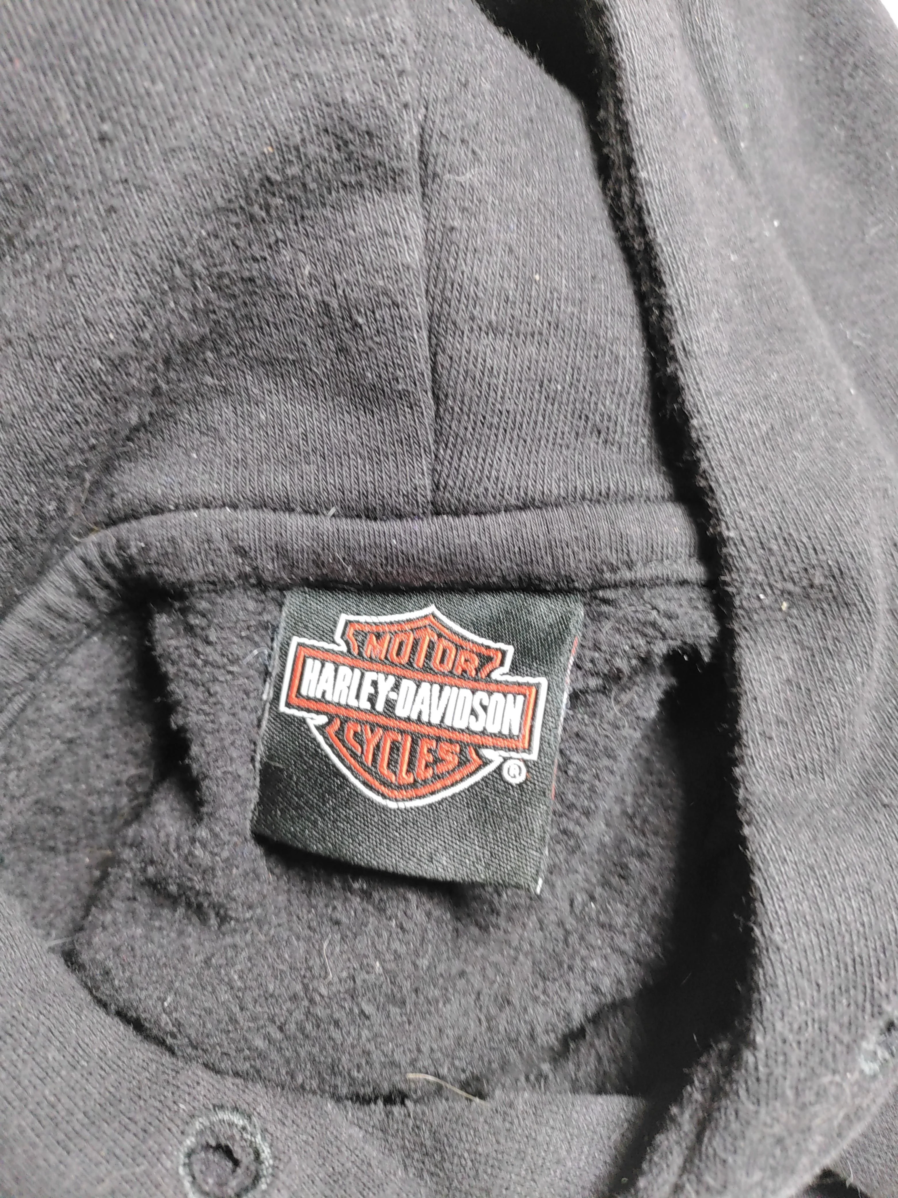 Harley Davidson Men's Hoodie XXXL Black Graphic Cotton with Polyester Pullover - Image 7