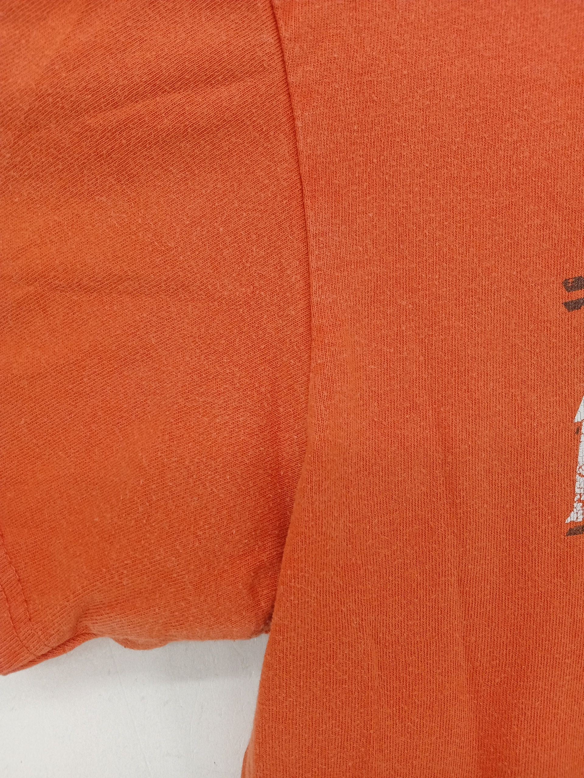 Harley Davidson Men's T-Shirt L Orange Graphic 100% Cotton Basic - Image 5