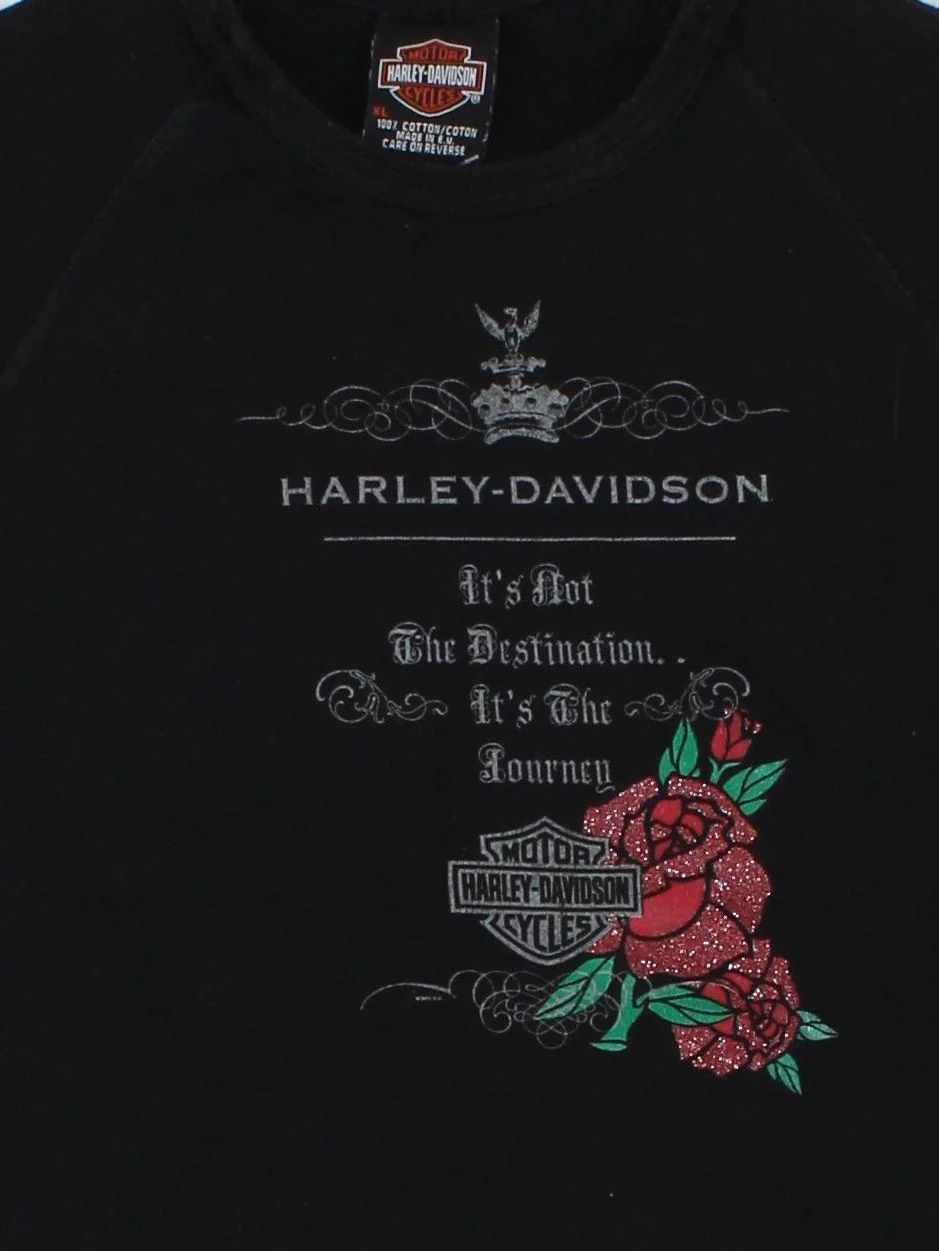 Harley Davidson Women's T-Shirt XL Black 100% Cotton Basic - Image 3