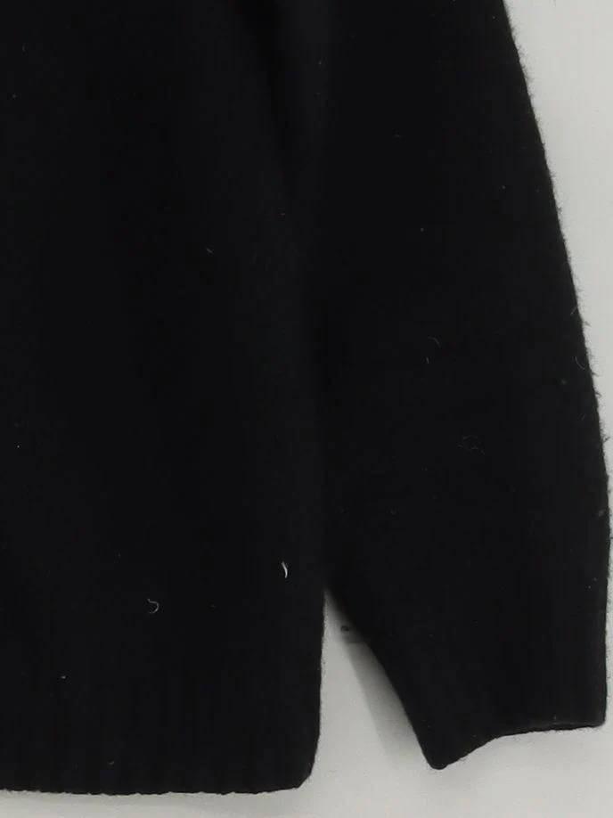 Harley Of Scotland Men's Jumper S Black 100% Wool Crew Neck Pullover - Image 4
