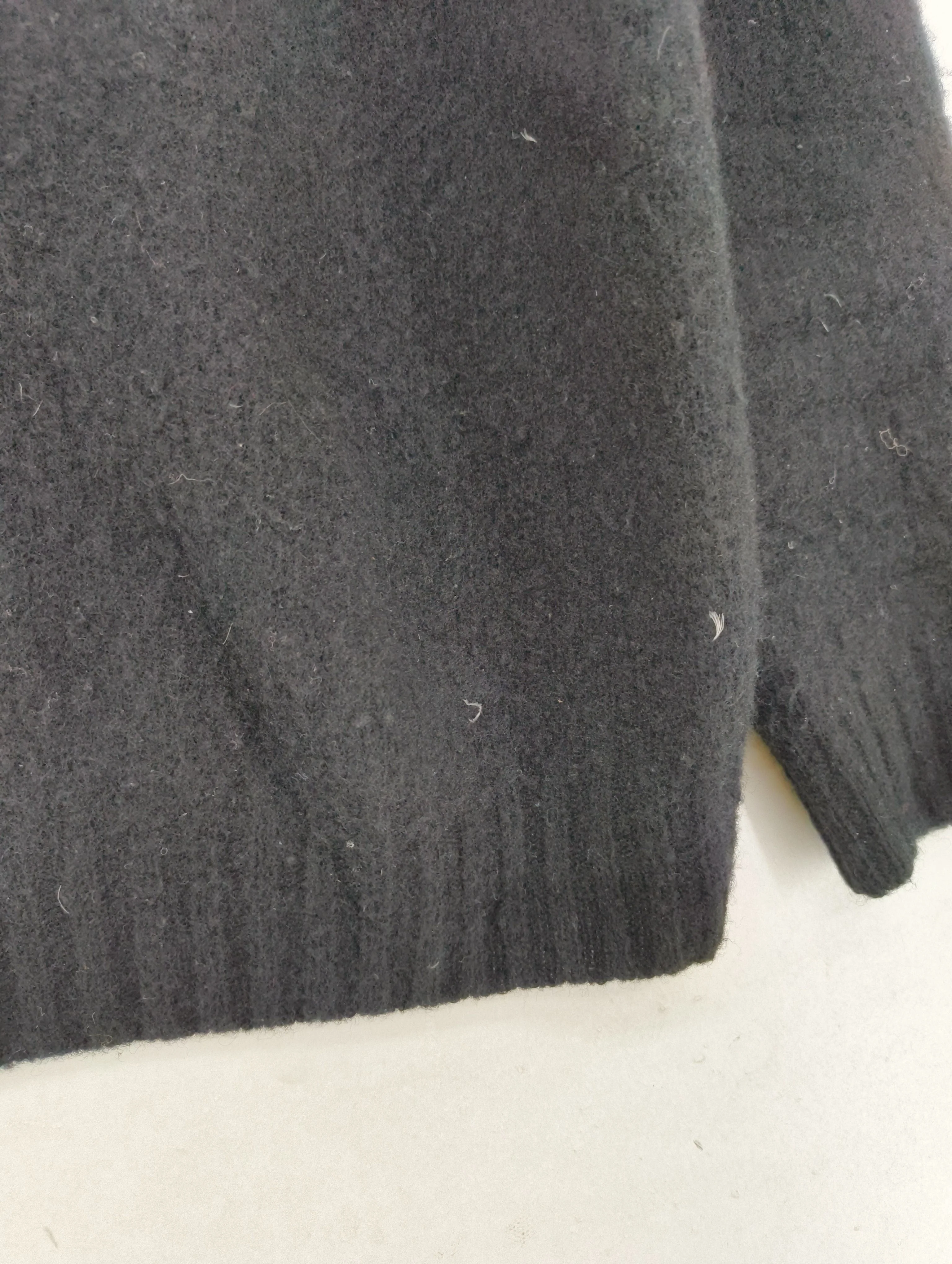 Harley Of Scotland Men's Jumper S Black 100% Wool Crew Neck Pullover - Image 5