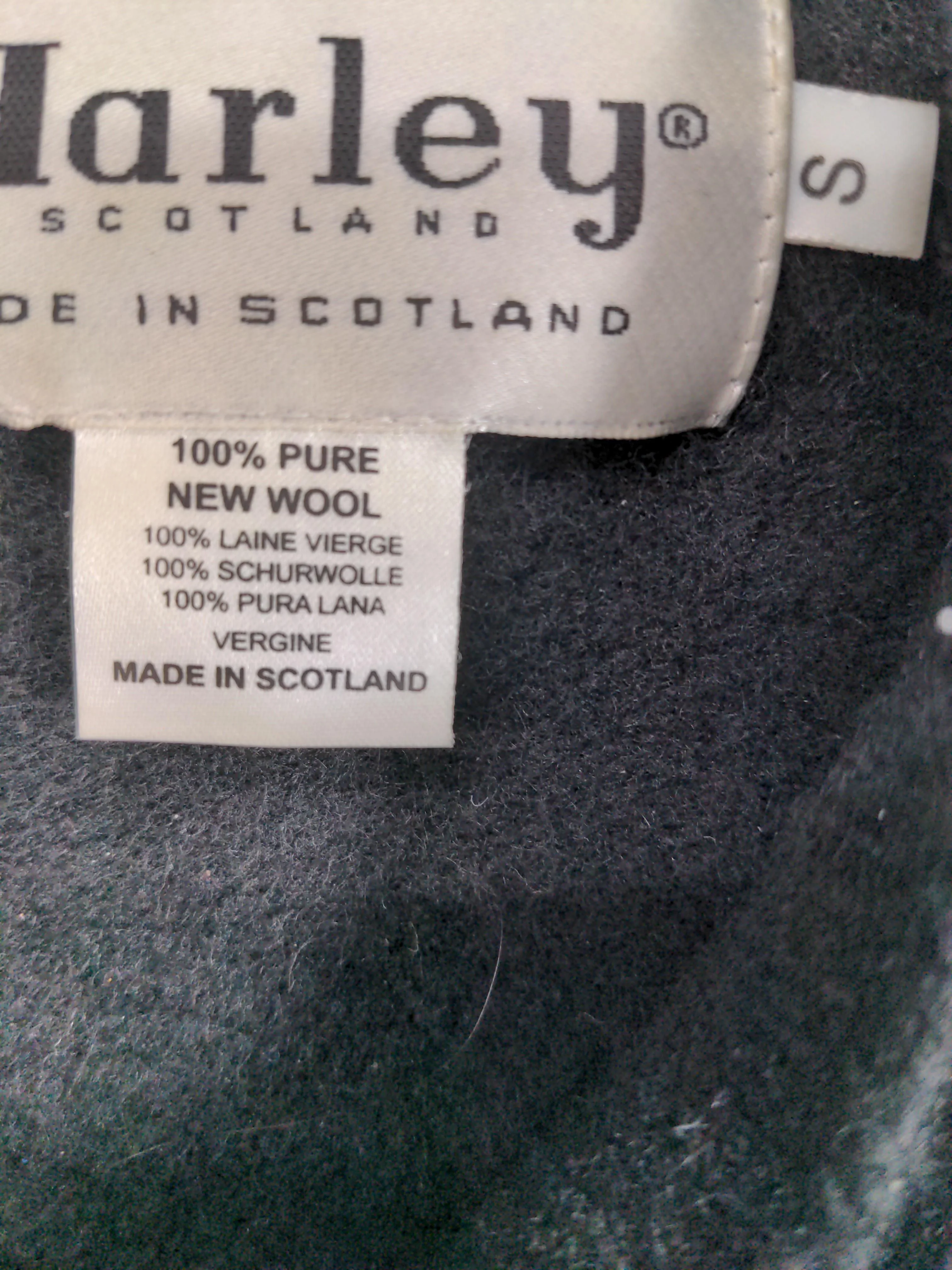 Harley Of Scotland Men's Jumper S Black 100% Wool Crew Neck Pullover - Image 8