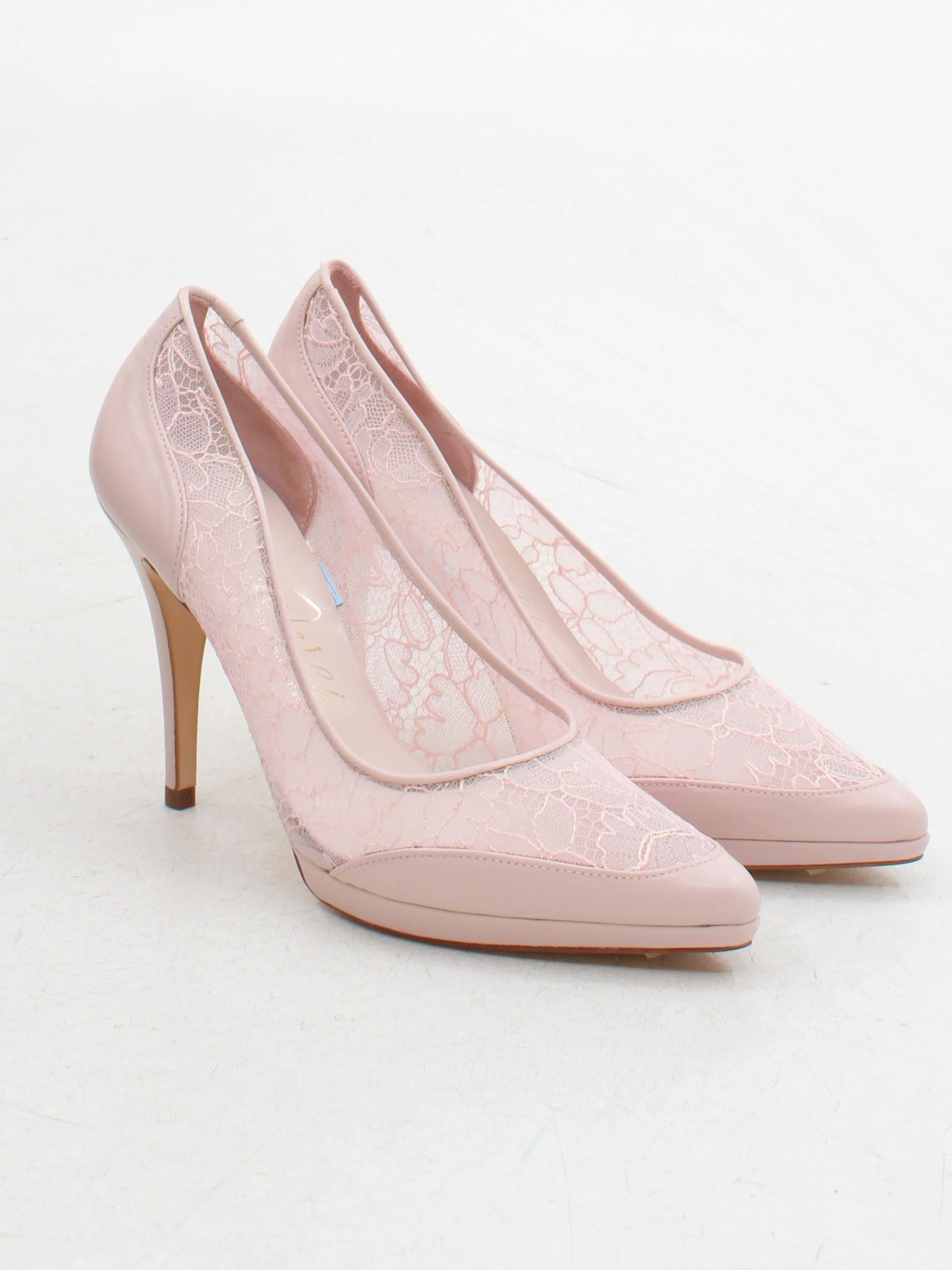 Harriet Wilde Women's Heels UK 6 Pink Floral Leather with Other Court - Image 4