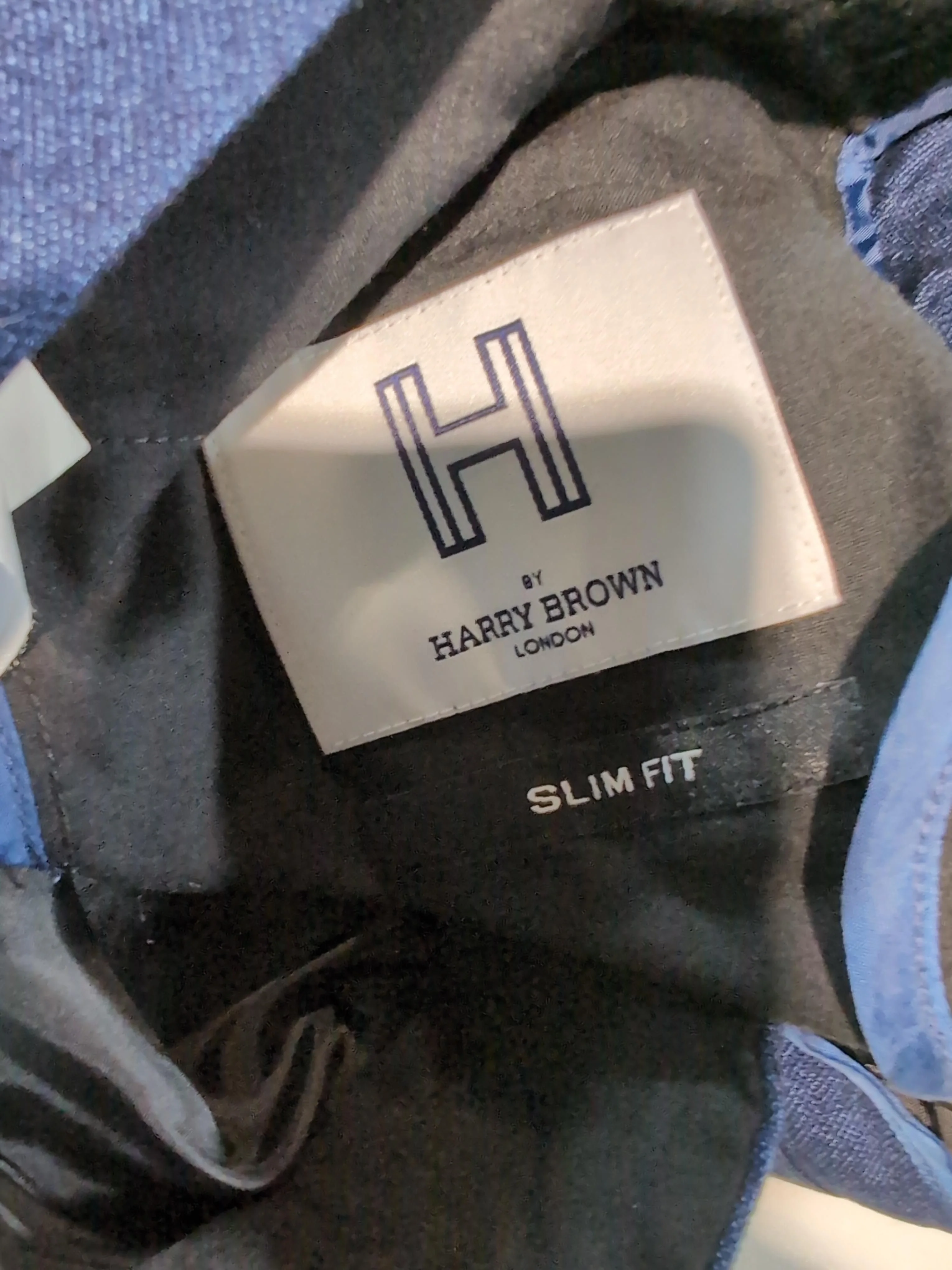 Harry Brown Men's Two Piece Suit Chest: 36 in Blue Polyester - Image 6