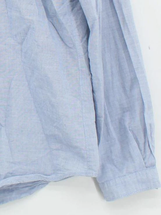 Hartford Women's Shirt UK 4 Blue 100% Cotton Long Sleeve Collared Basic - Image 4